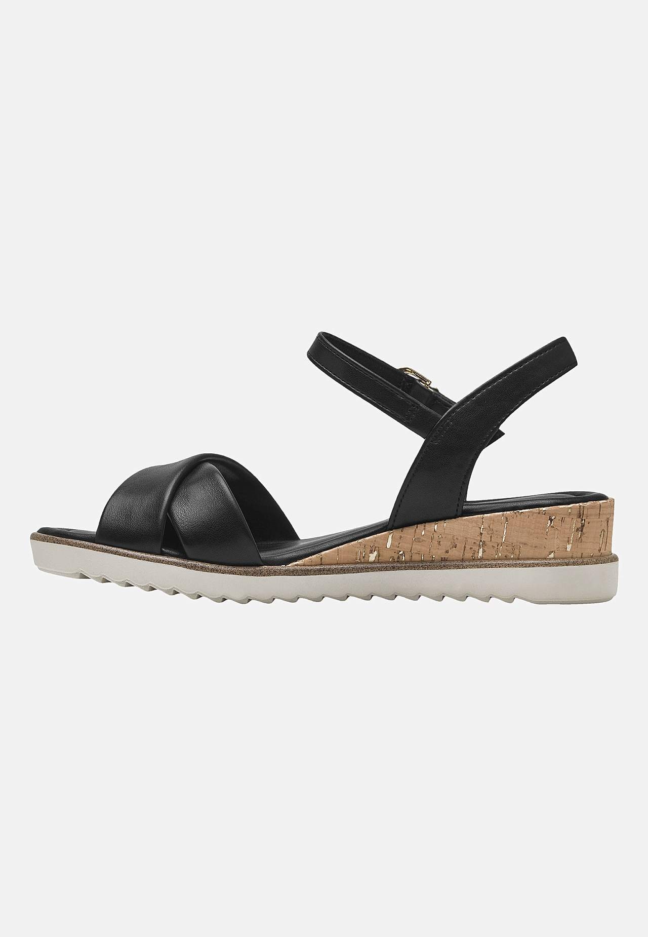 Sandal med lav wedgehæl