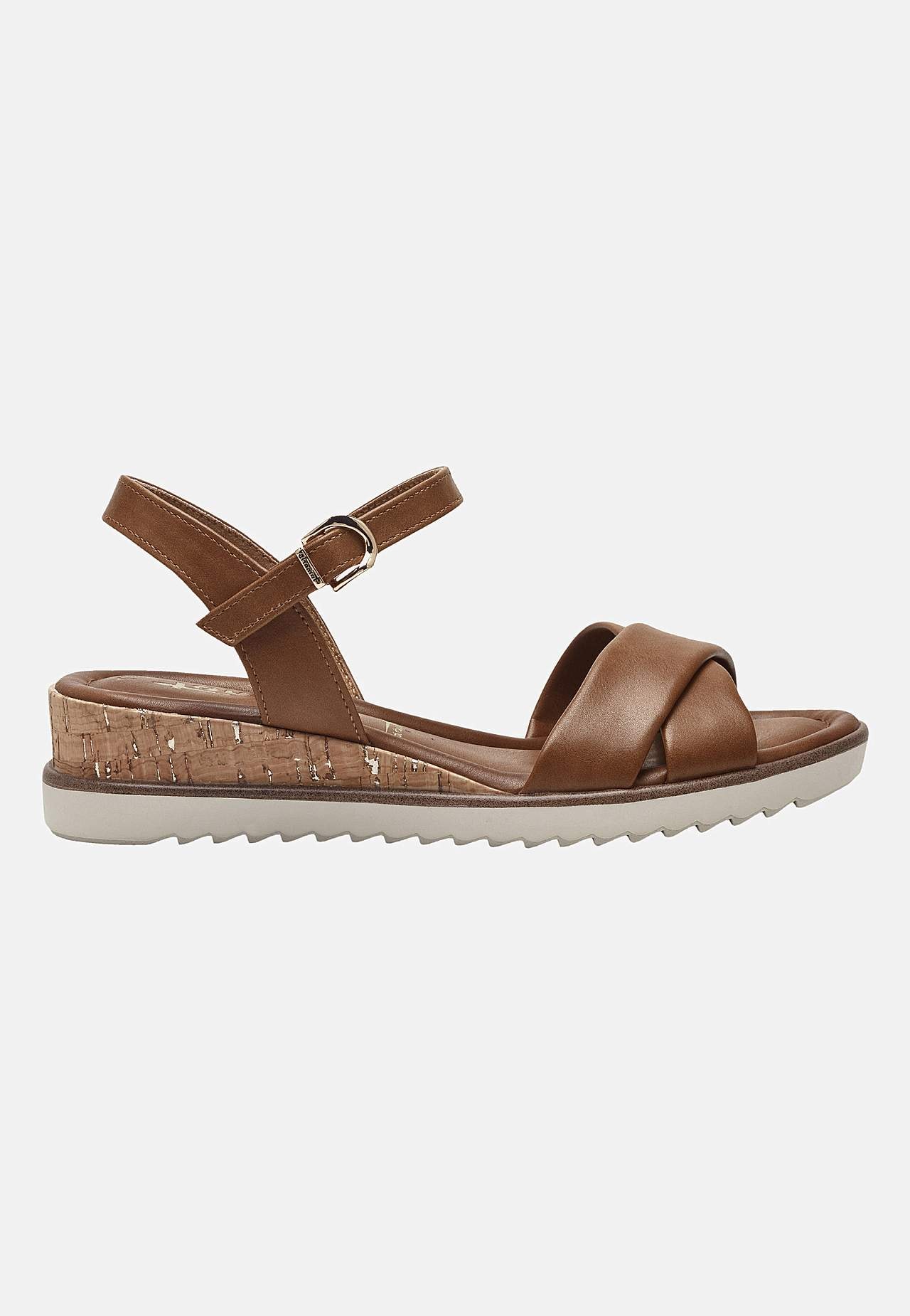 Sandal med lav wedgehæl