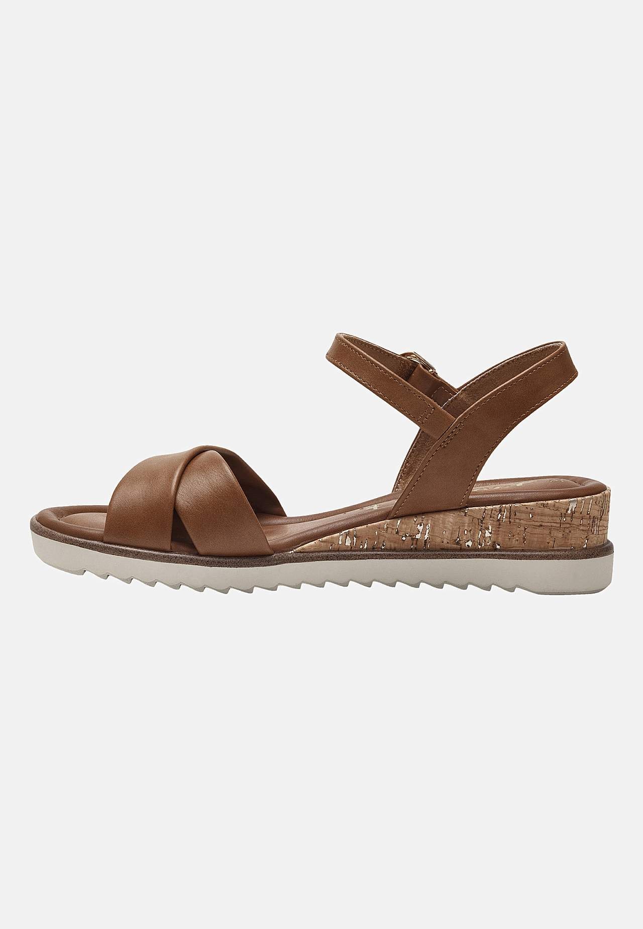 Sandal med lav wedgehæl