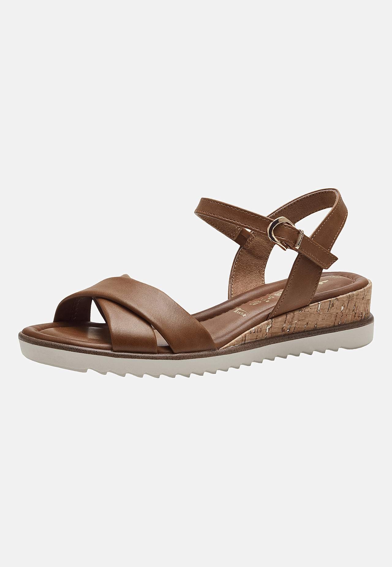 Sandal med lav wedgehæl
