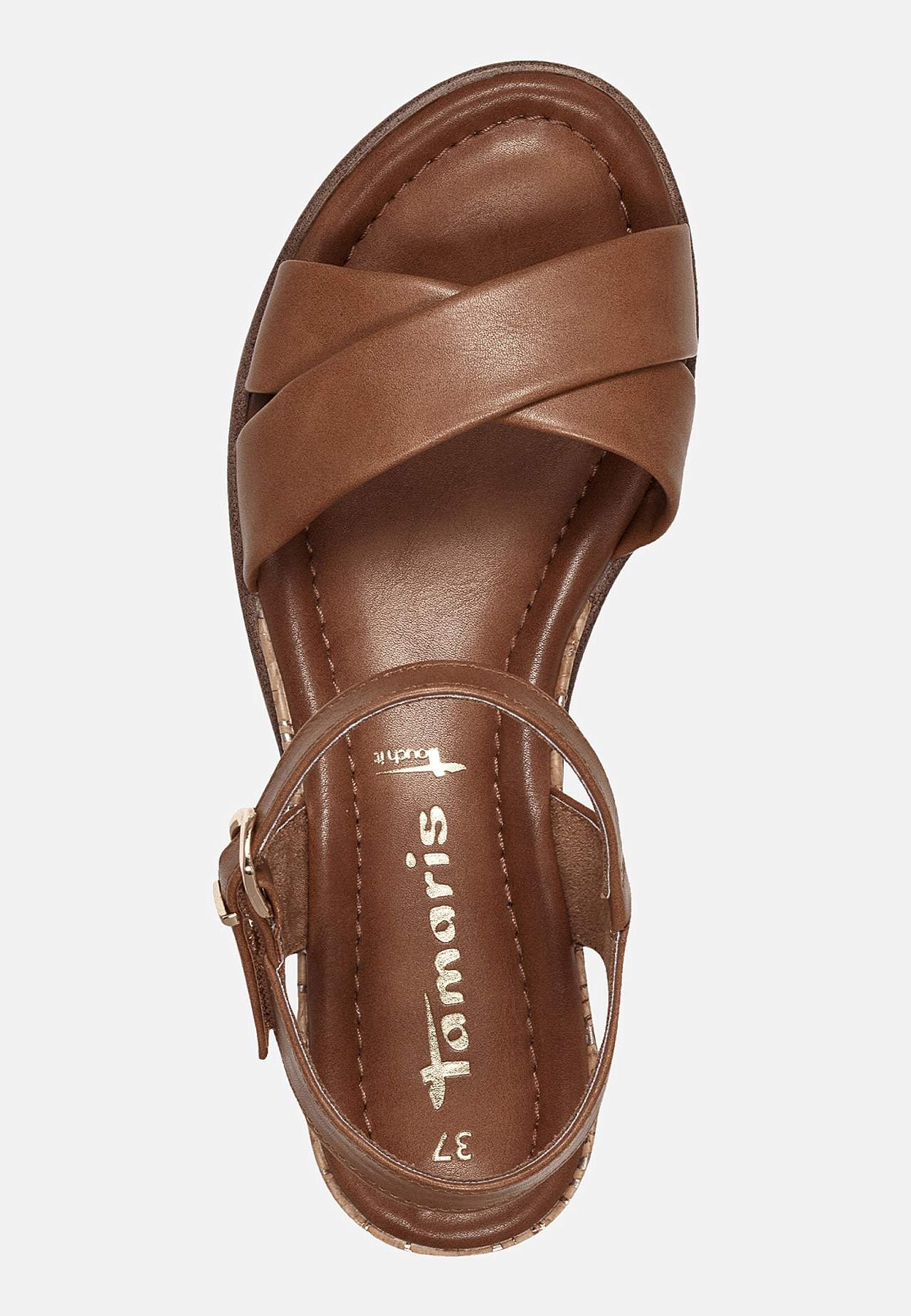 Sandal med lav wedgehæl