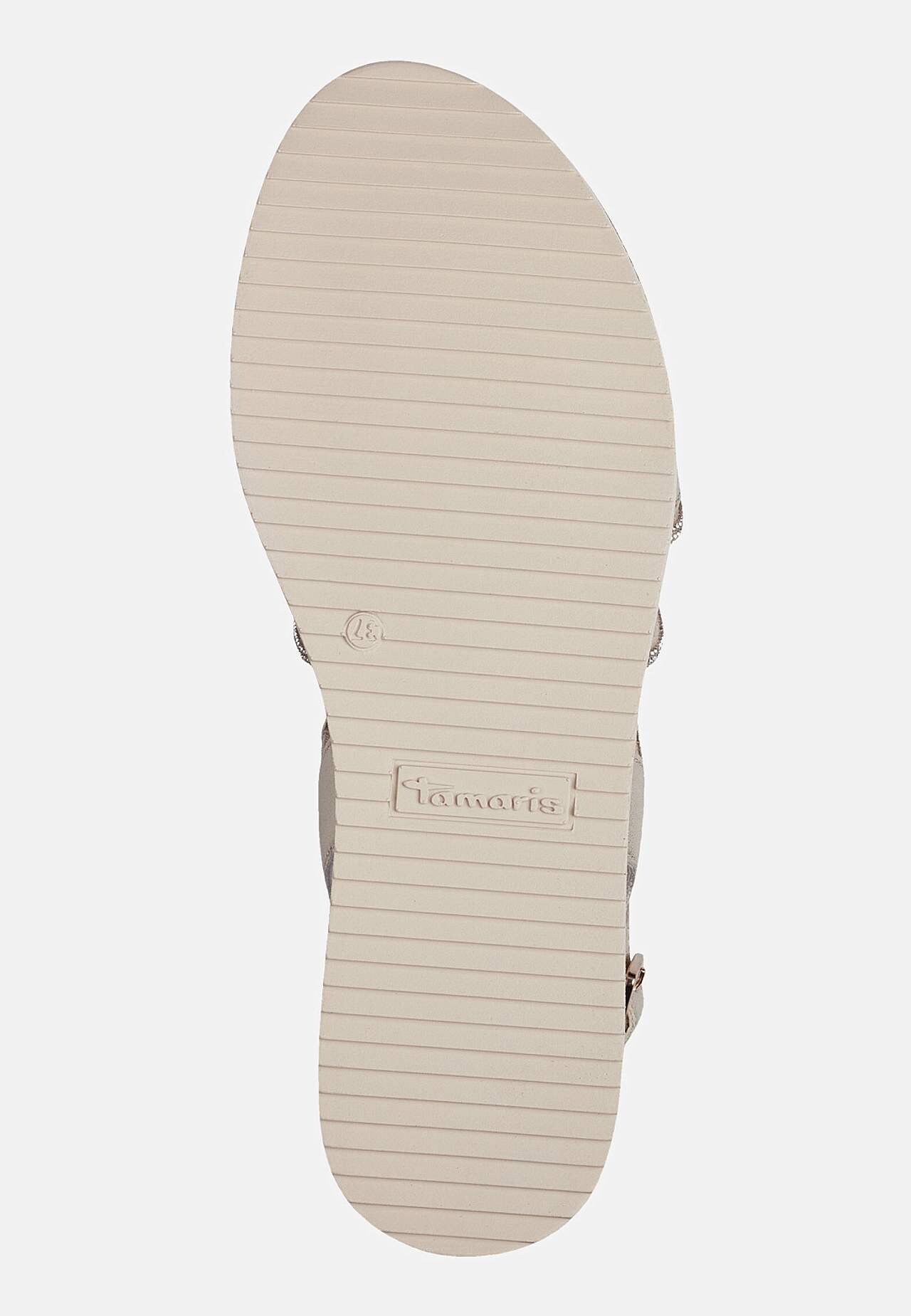 Sandal med remme og rhinstensdetaljer