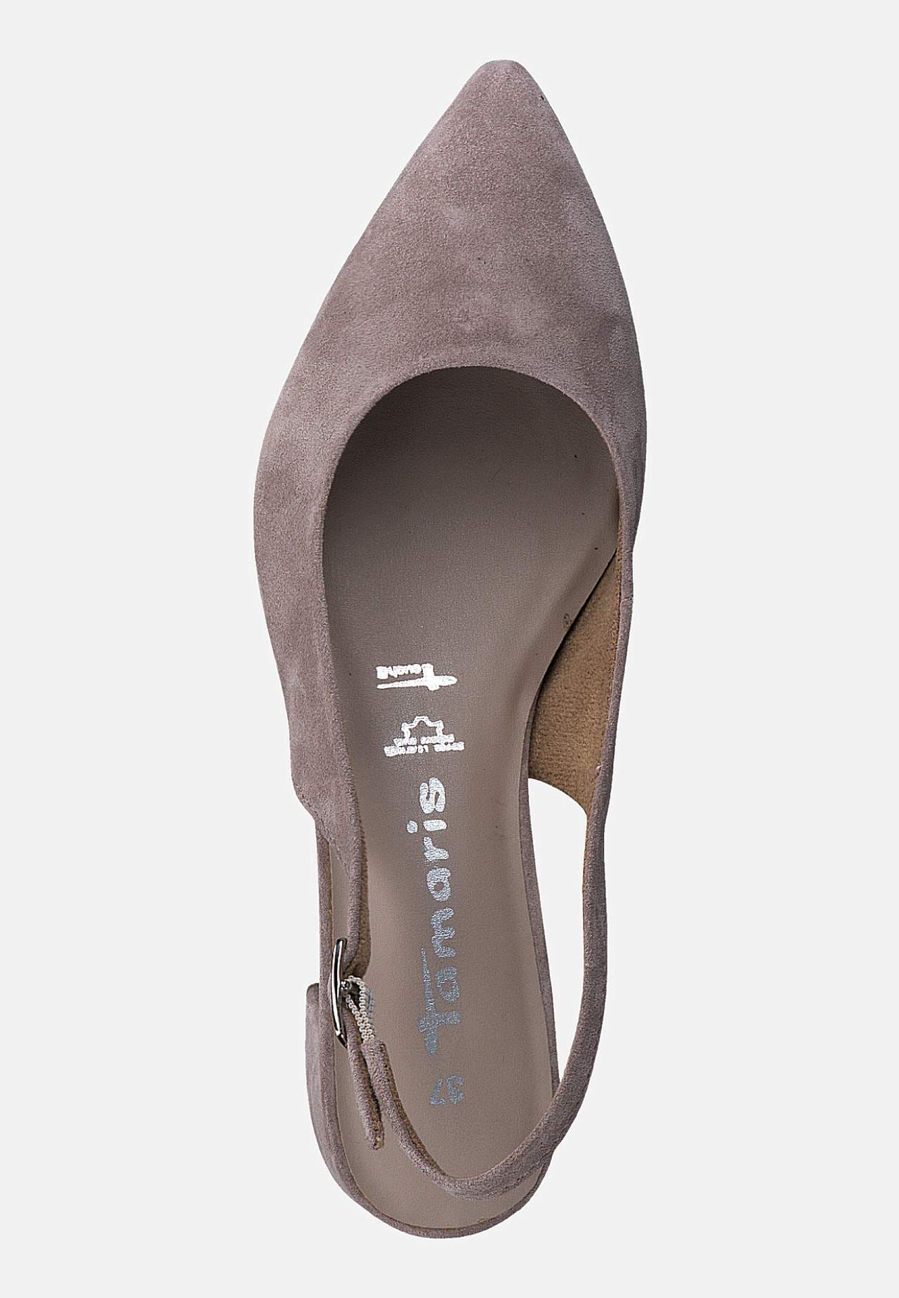 Slingback i ruskind