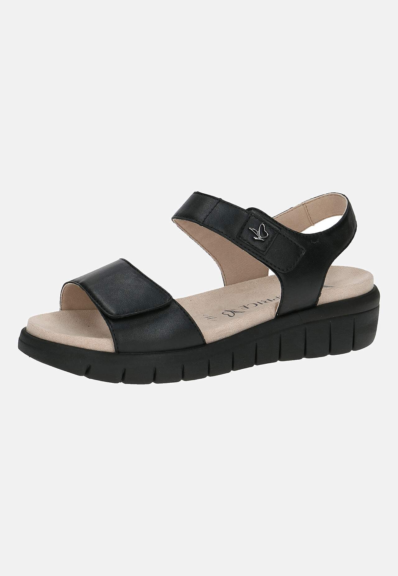 Lædersandal med justérbare remme