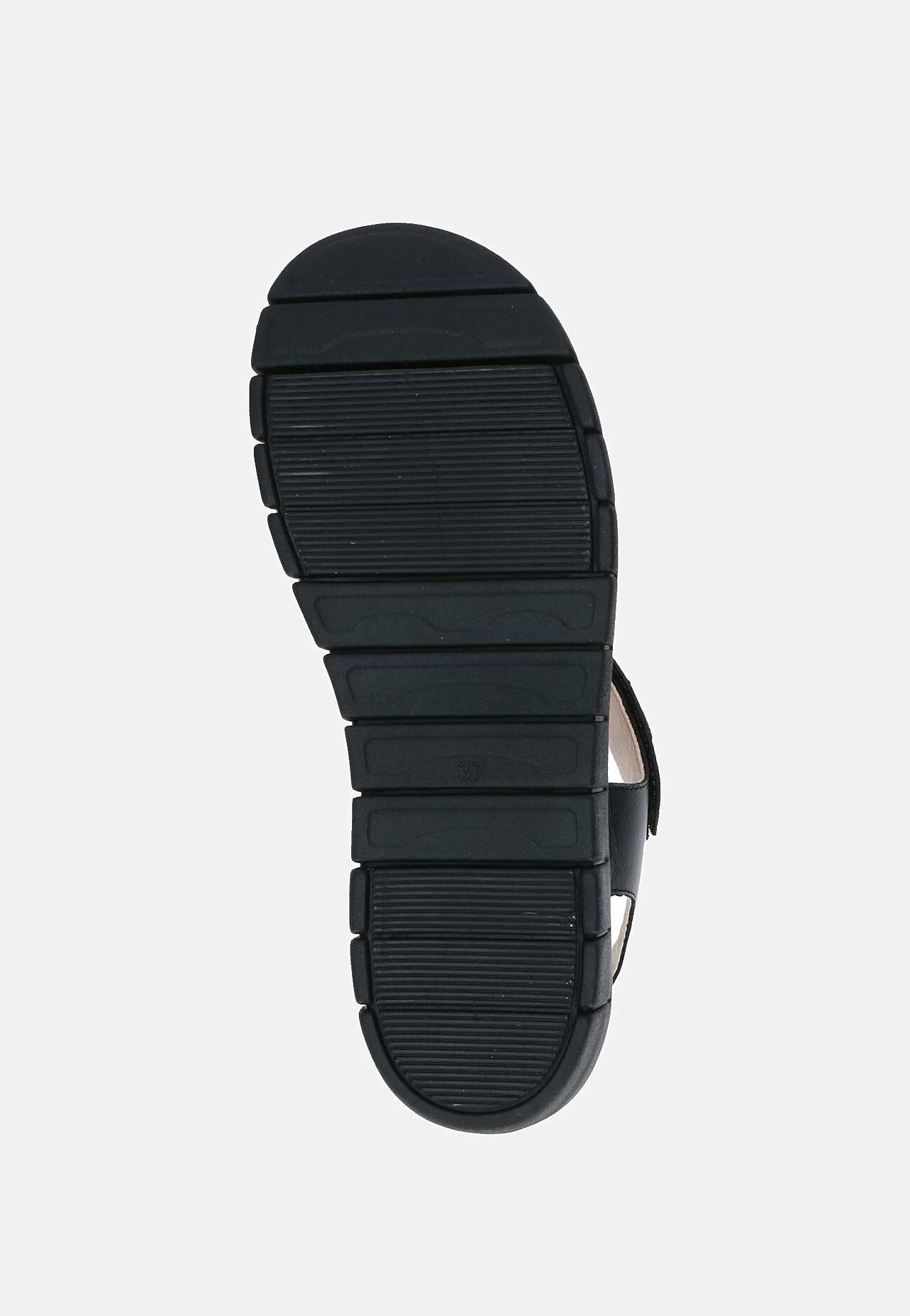 Lædersandal med justérbare remme