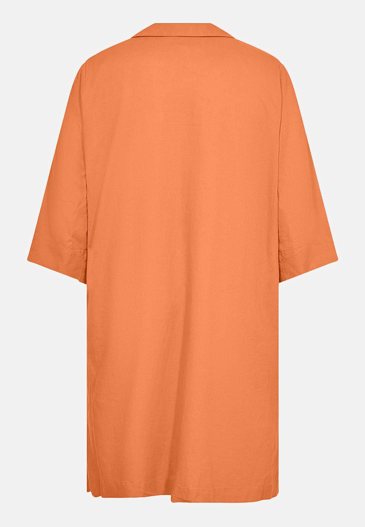 Ensfarvet kjole i hørblanding