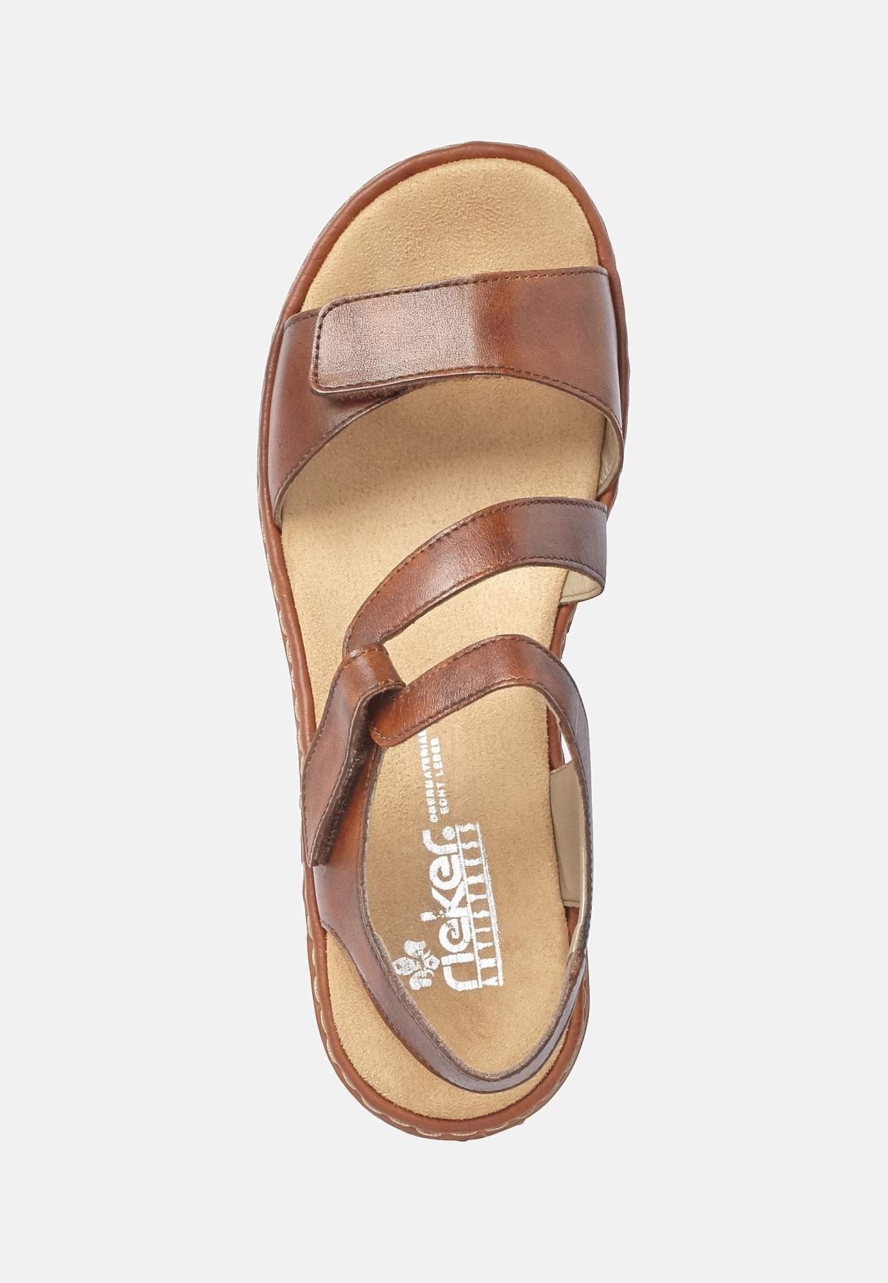 Lædersandal med justérbare remme