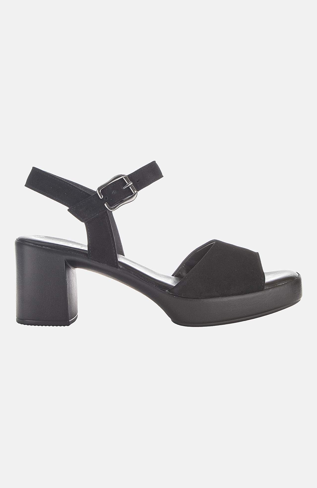 Sandal med hæl med blokhæl