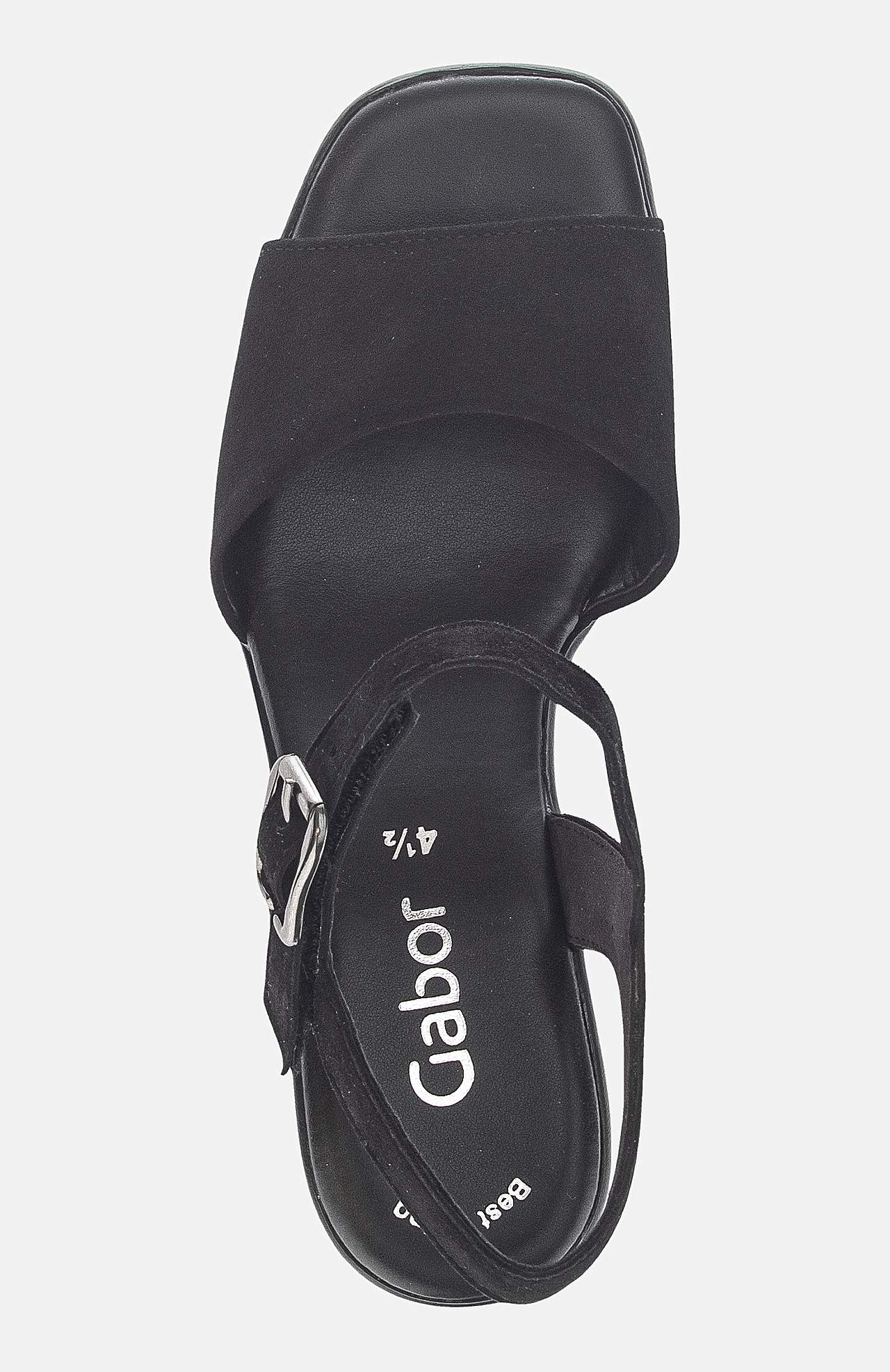 Sandal med hæl med blokhæl