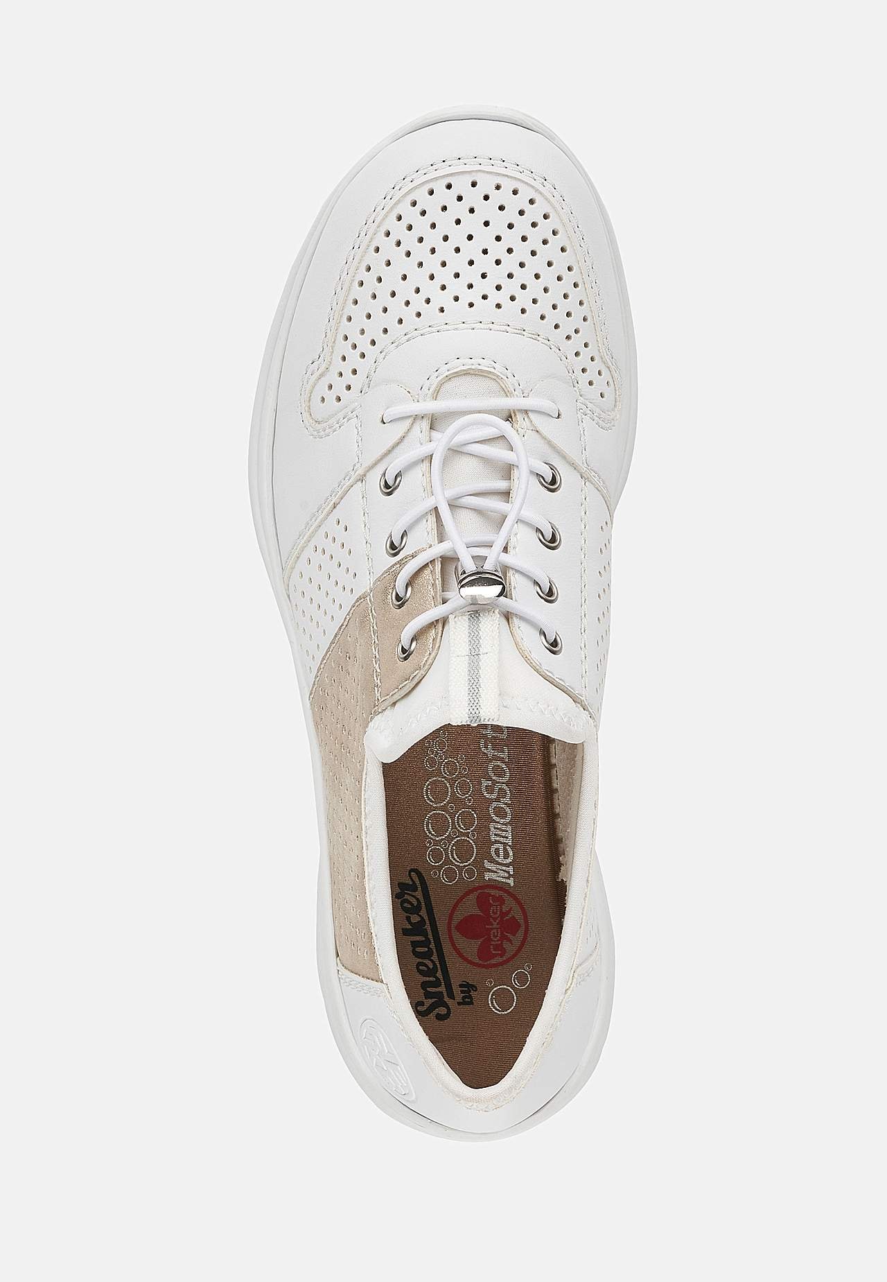 Sneakers med skinnende gulddetalje og slippers
