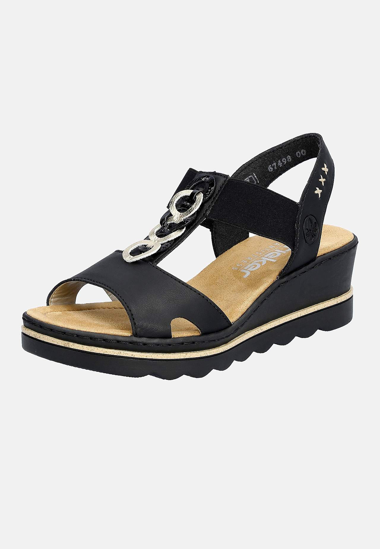 Sandal med hæl med wedgehæl