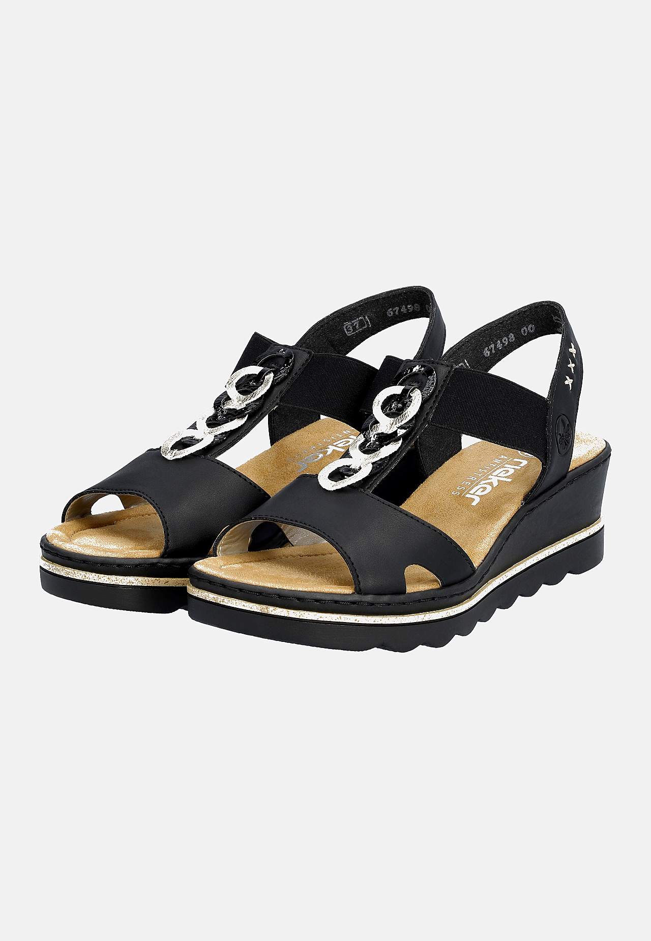 Sandal med hæl med wedgehæl