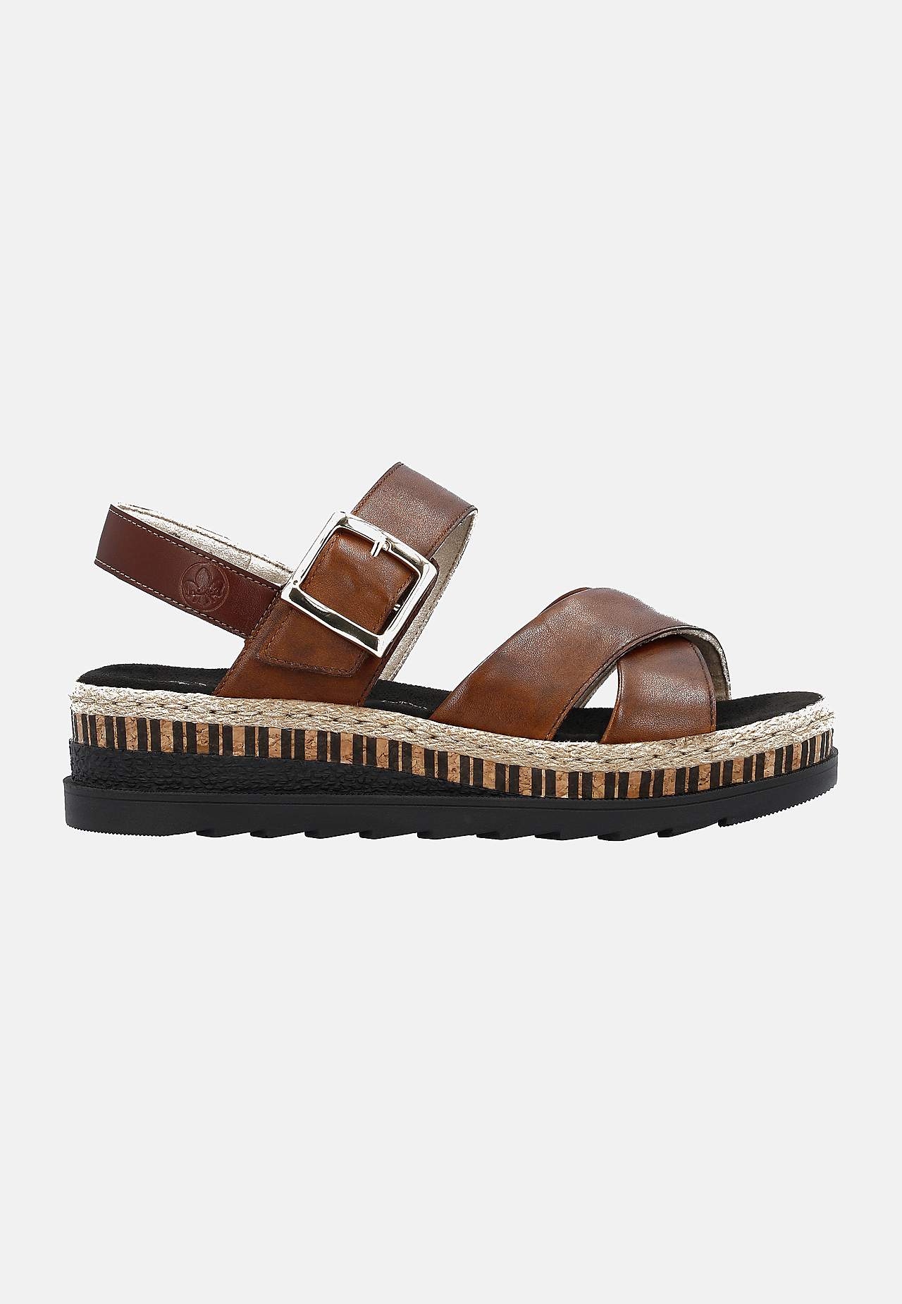 Bekvem sandal med krydsende remme