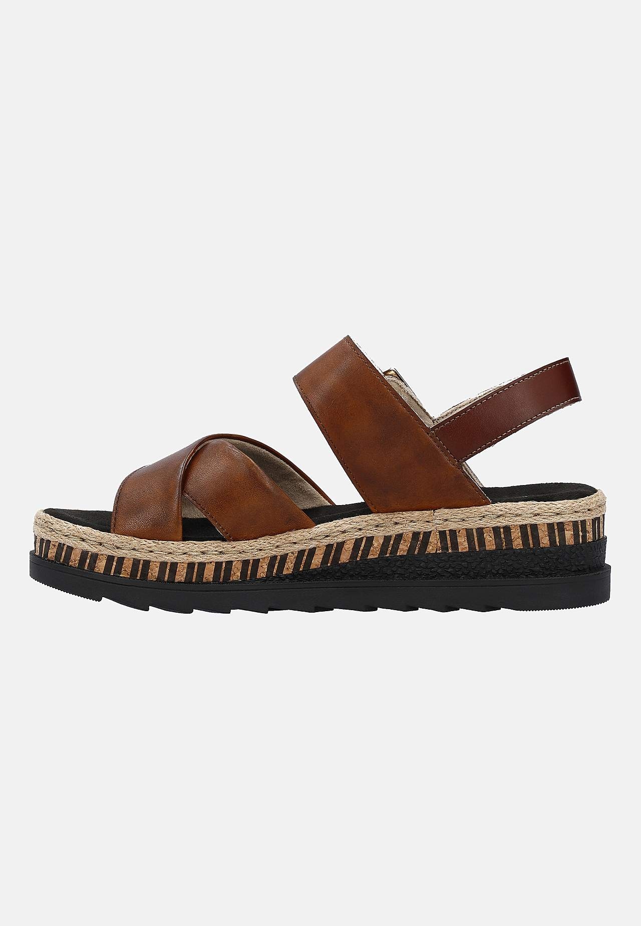 Bekvem sandal med krydsende remme
