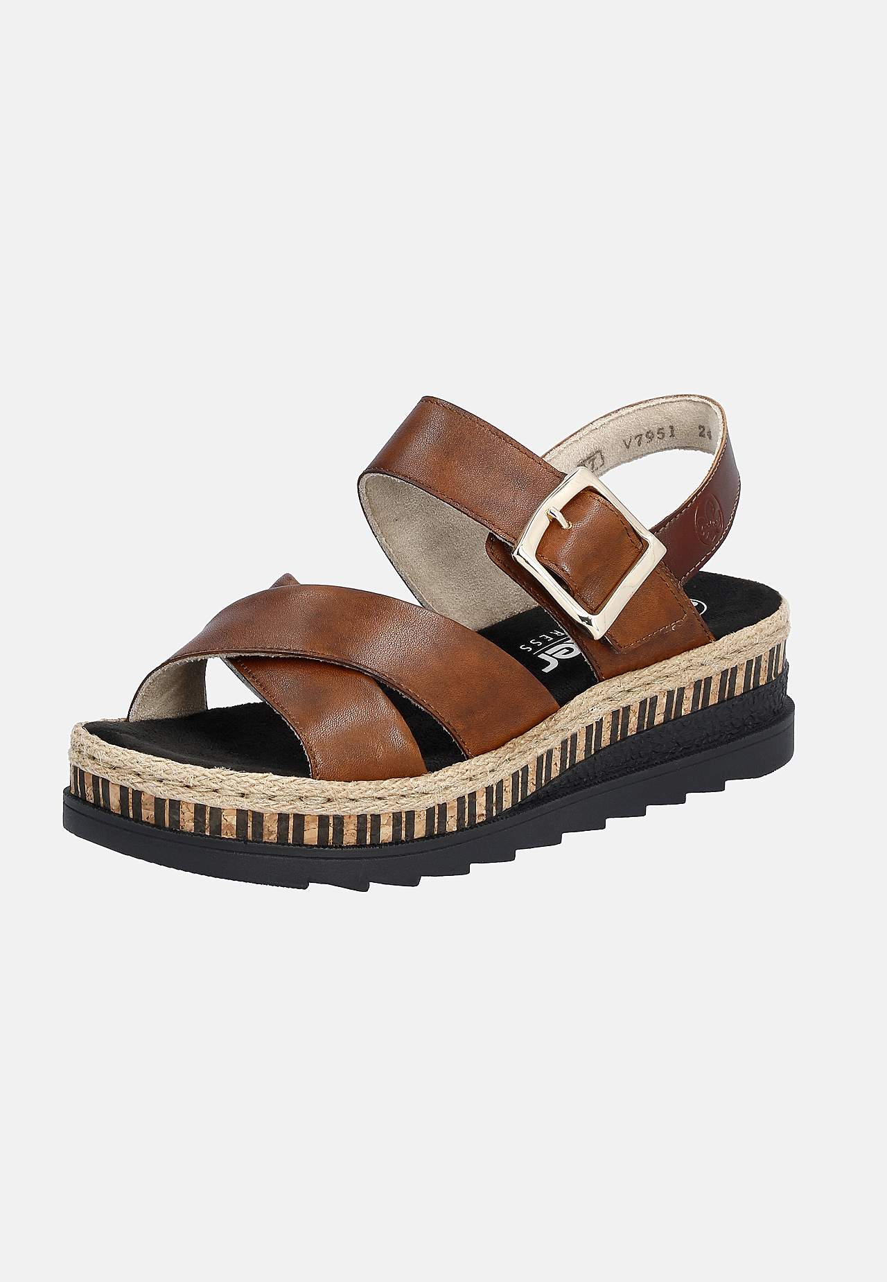 Bekvem sandal med krydsende remme