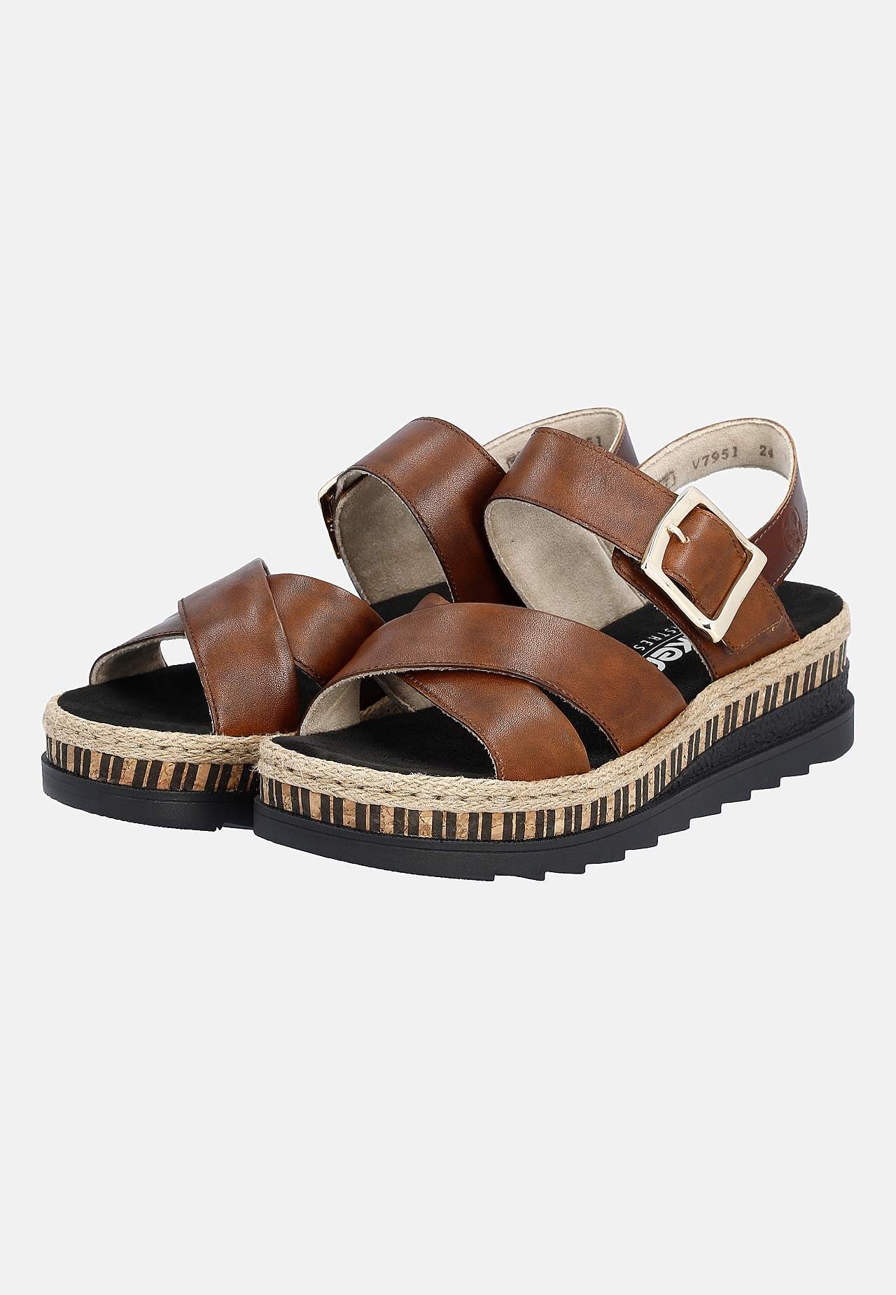 Bekvem sandal med krydsende remme
