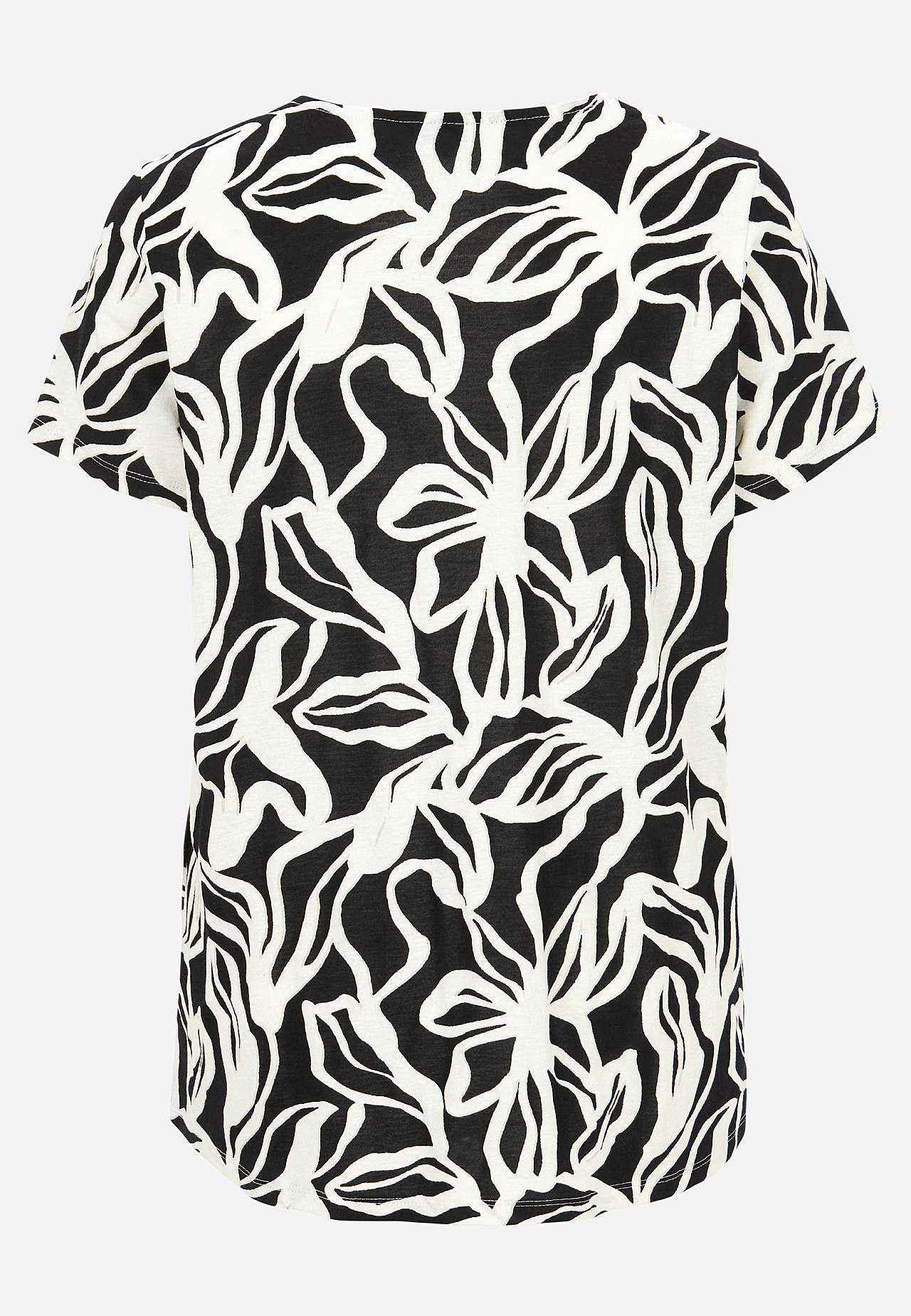 Blød jerseytop med v-udskæring