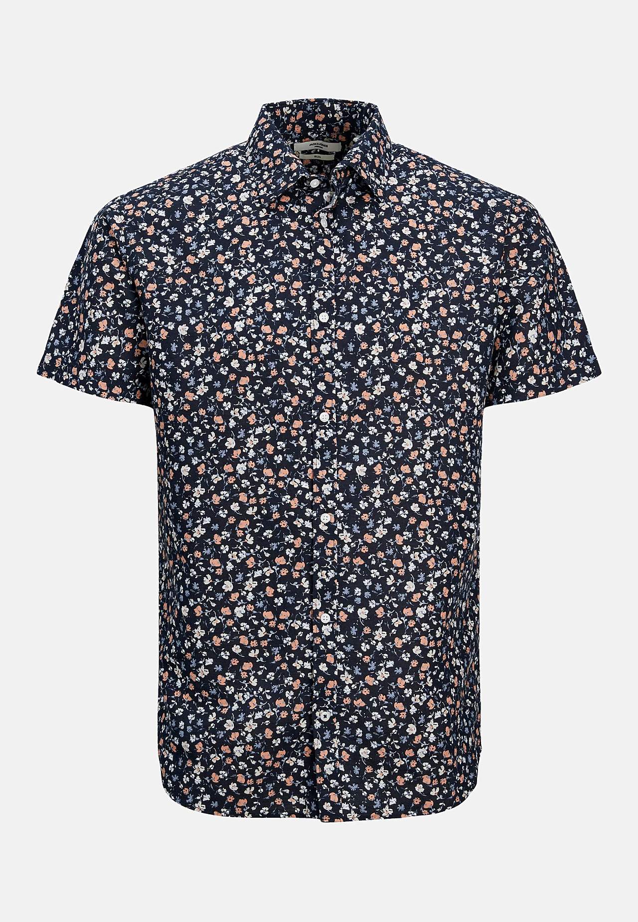 Mønstret skjorte i bomuld- og linnedblanding Summer Print