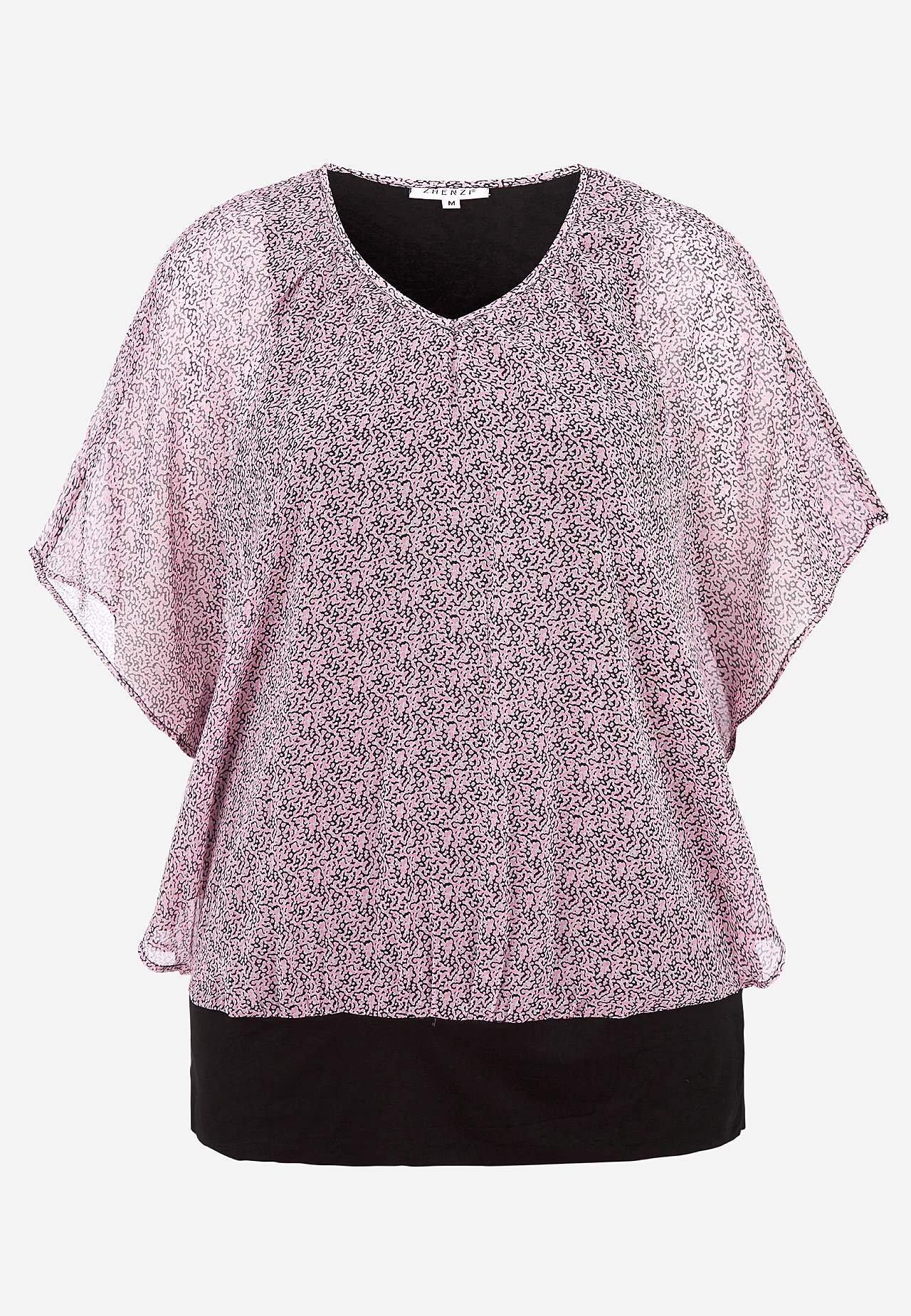 Bluse med brede ærmer