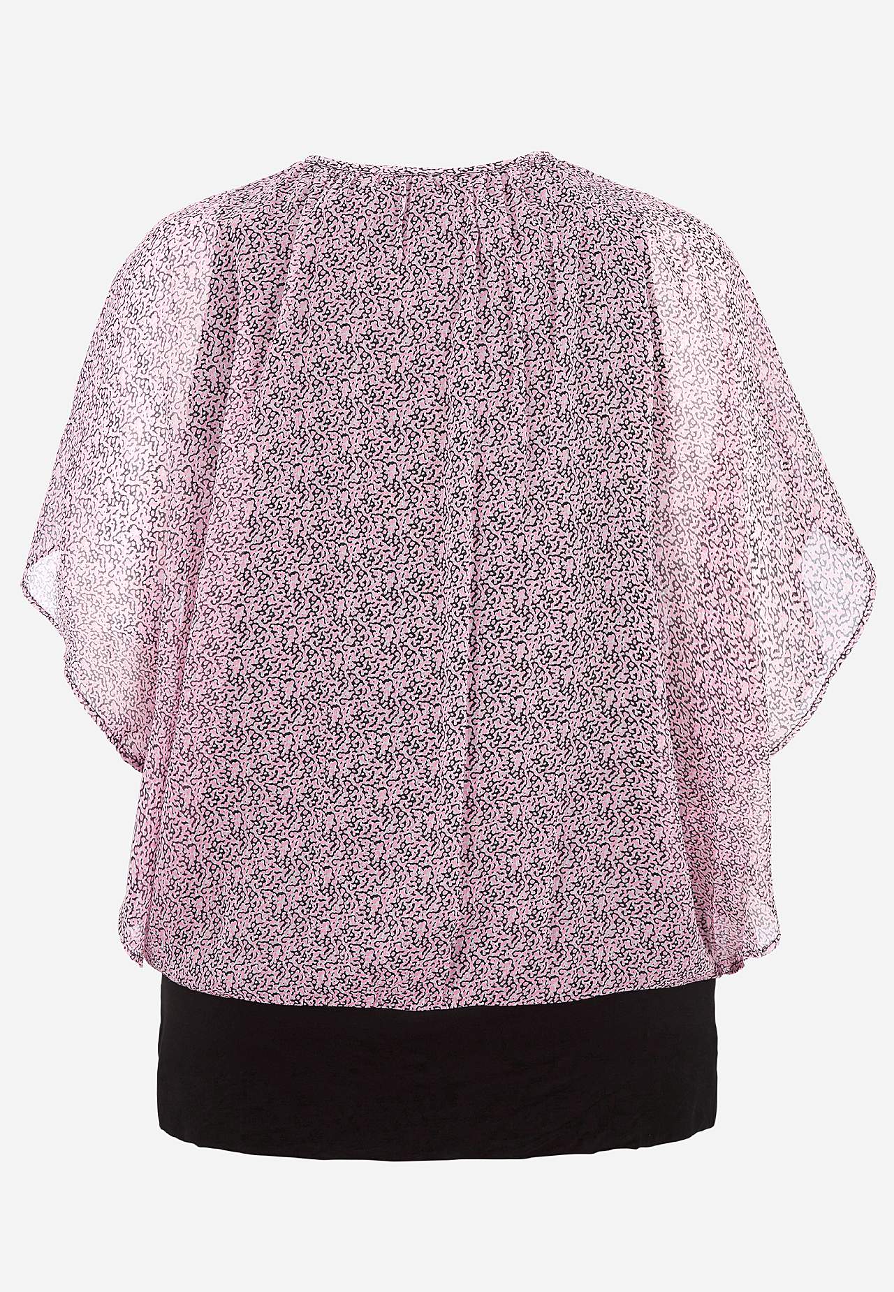 Bluse med brede ærmer