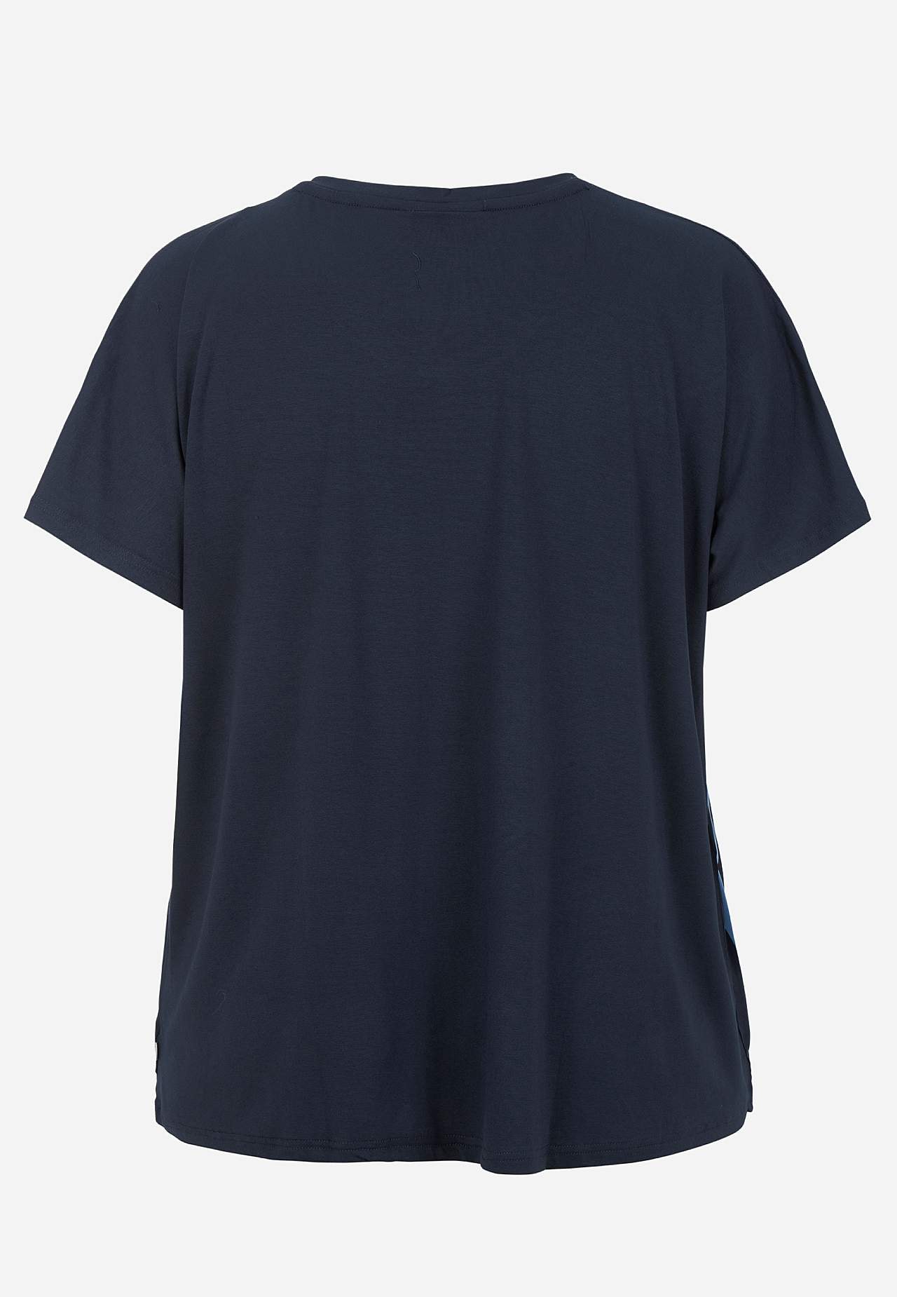 Bluse med vævet frontsektion med et blomstermønster Salma