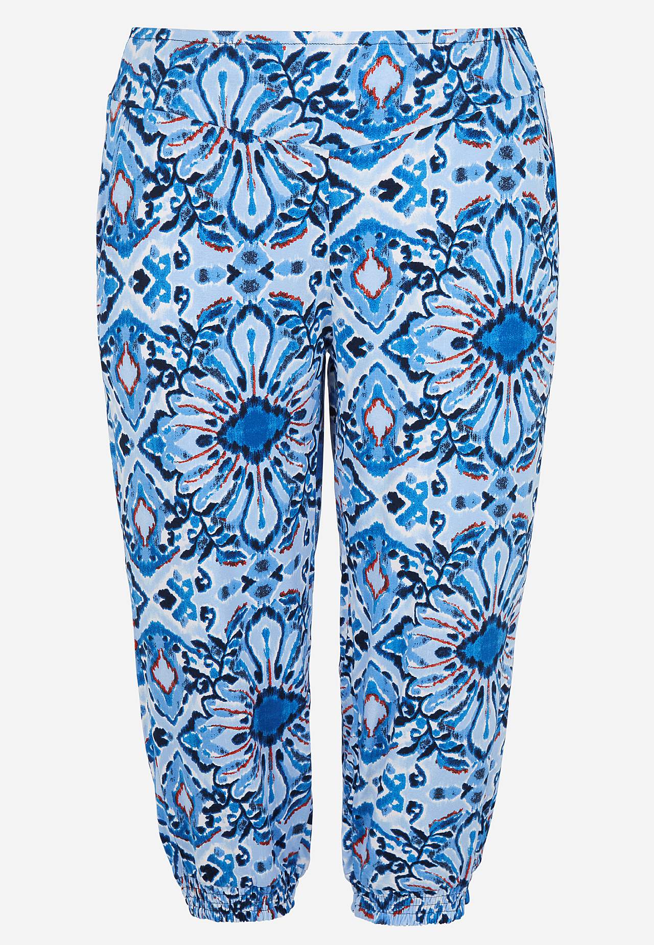 Mønstrede capribukser i jersey