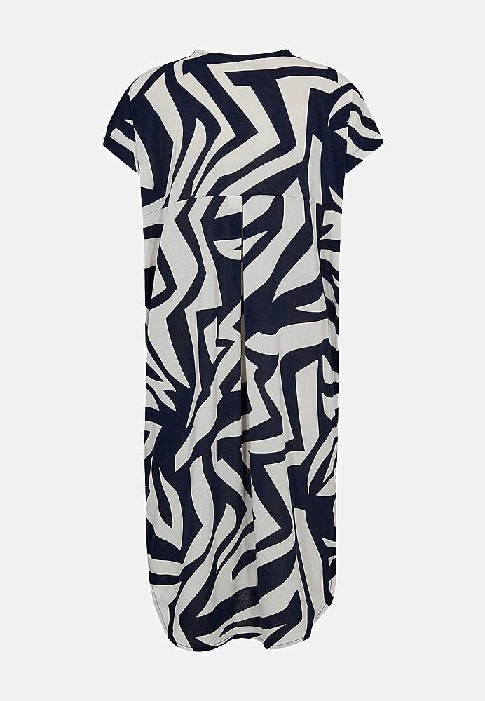 Mønstret jerseykjole med lommer