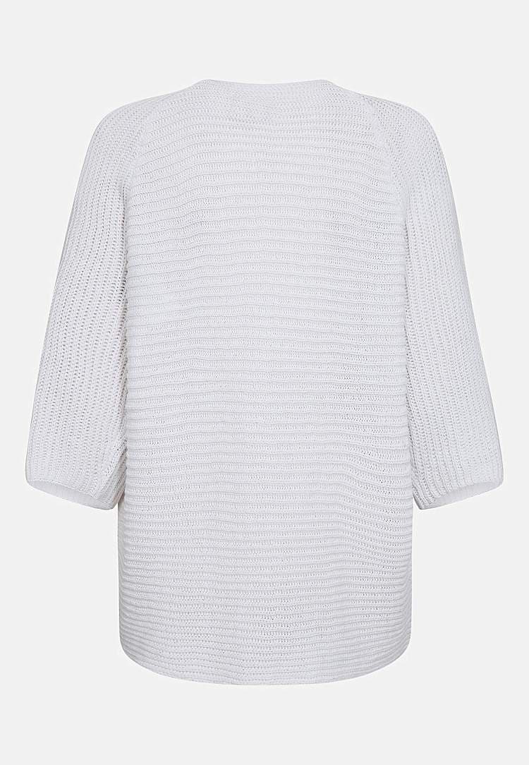 Strikket cardigan med trekvartærme