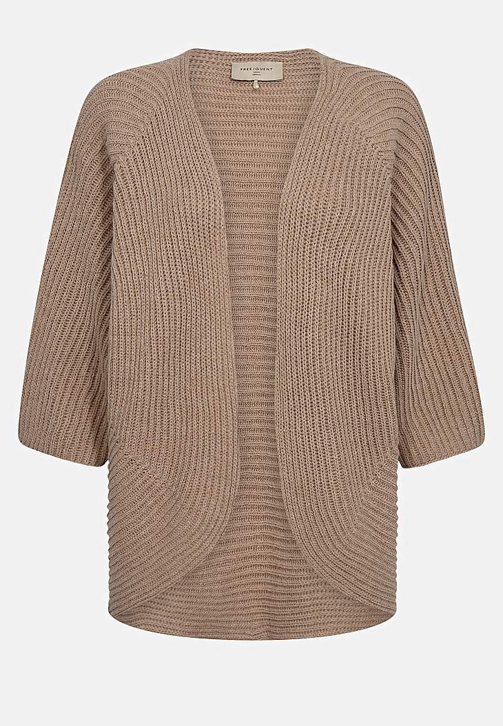Strikket cardigan med trekvartærme