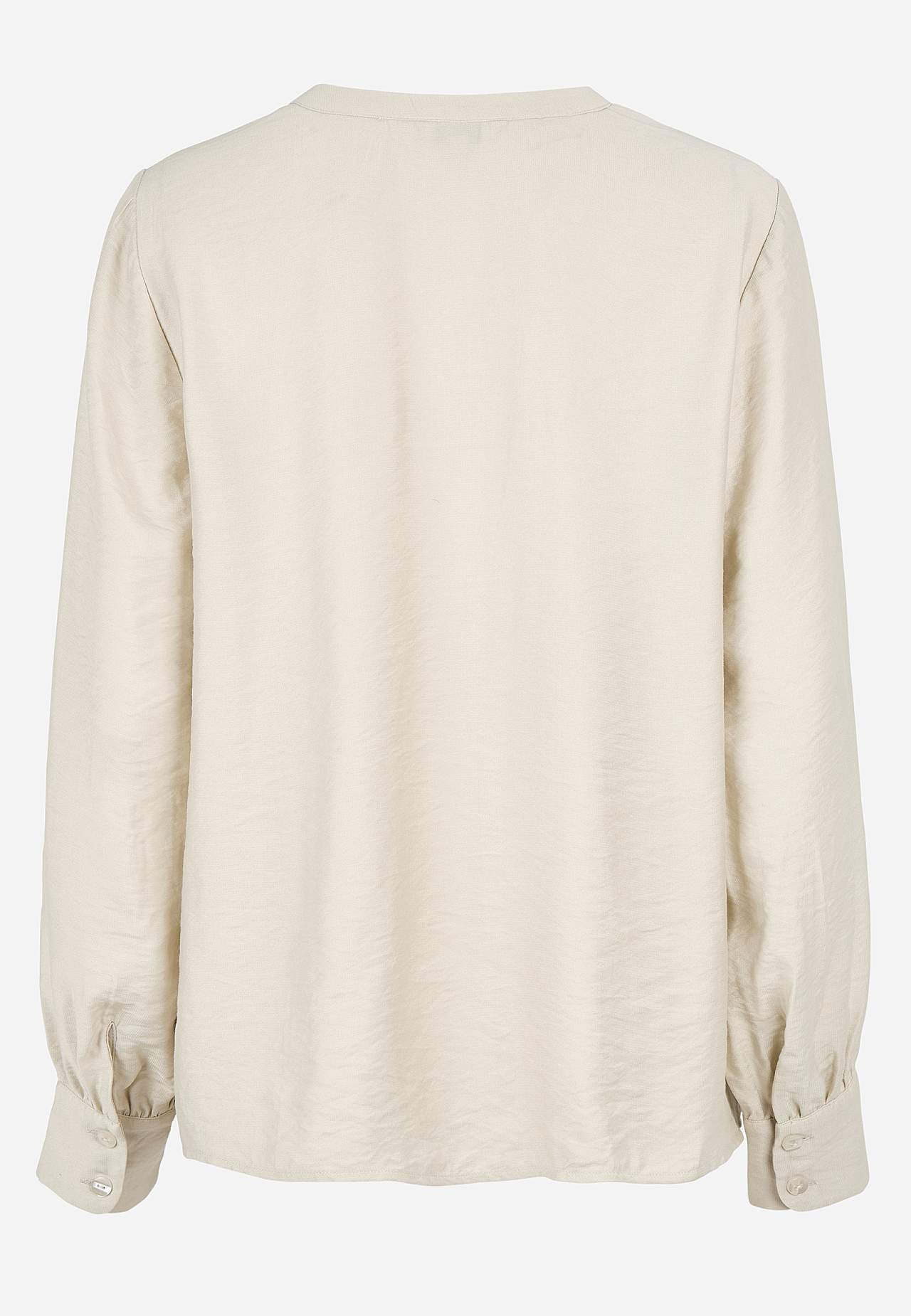 Vævet bluse med knapper