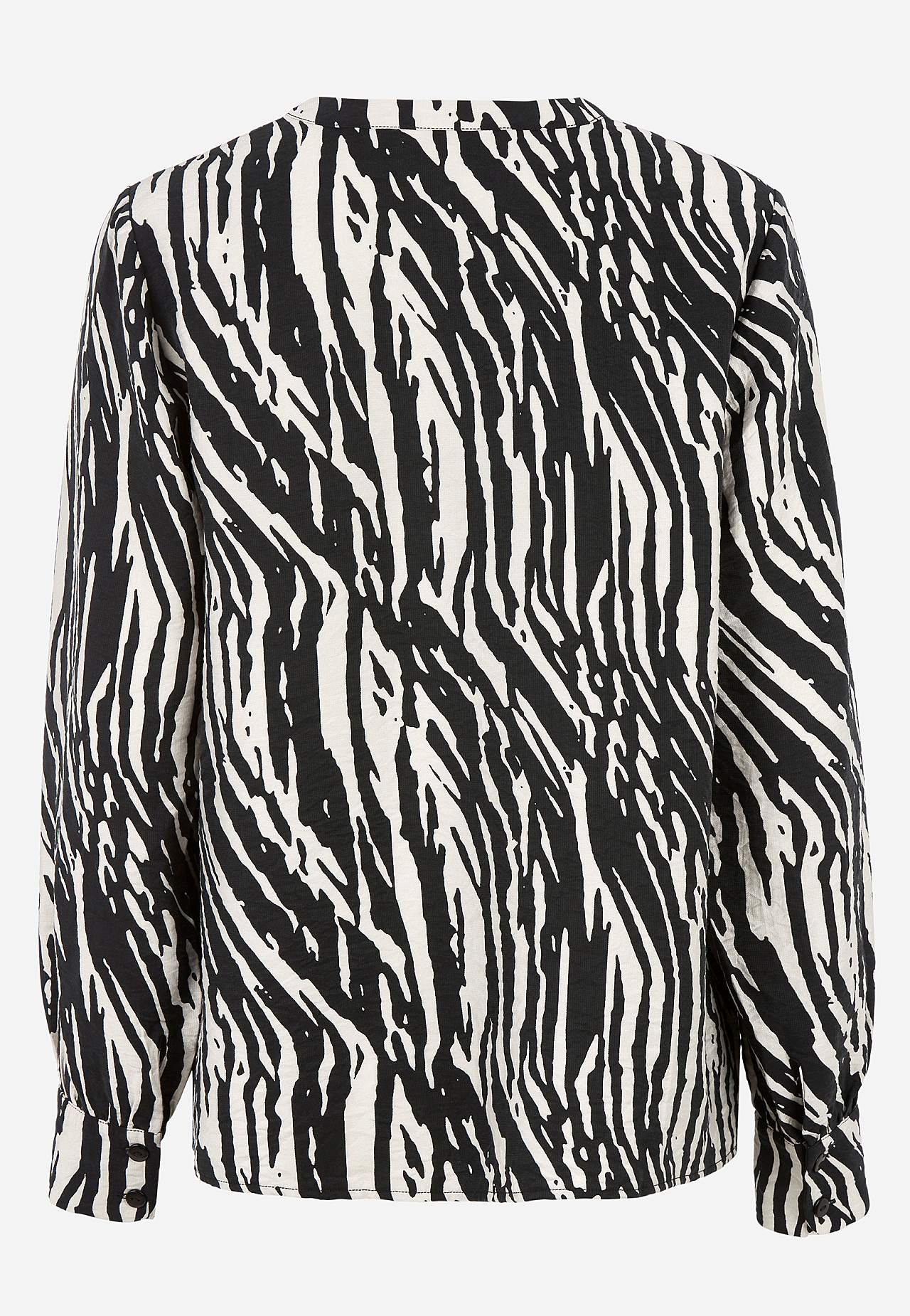Vævet bluse med knapper