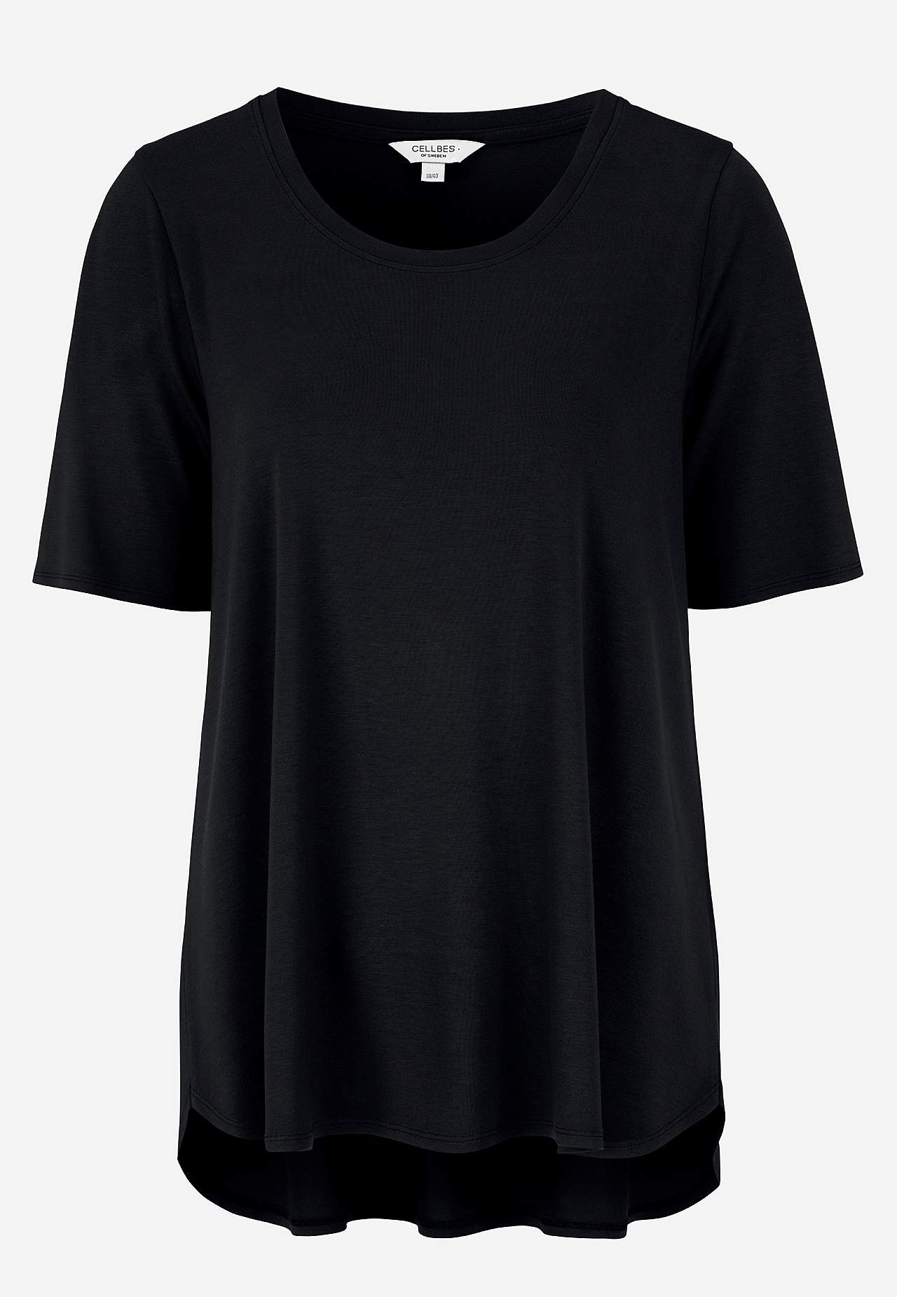 Jerseytop med korte ærmer