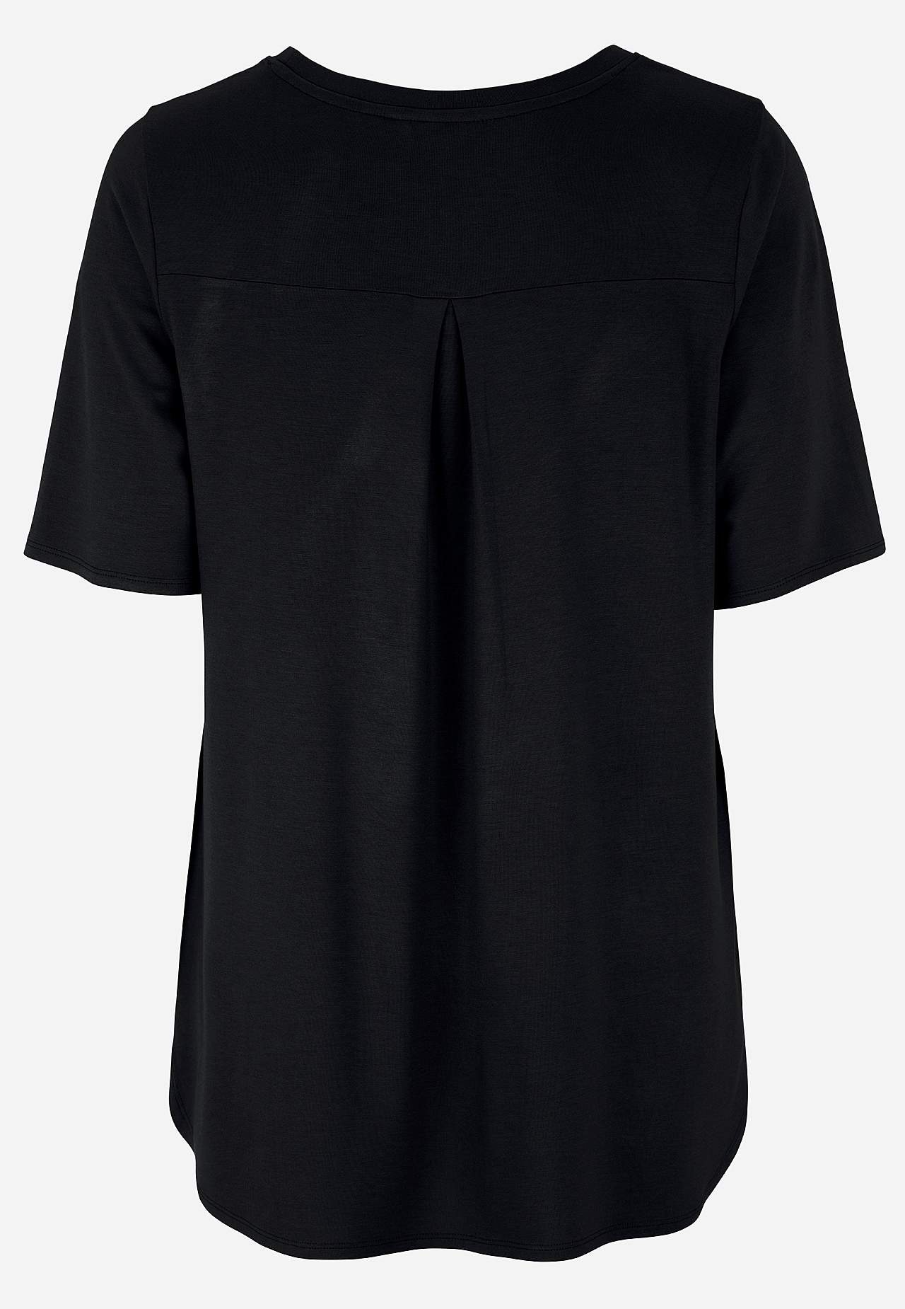 Jerseytop med korte ærmer