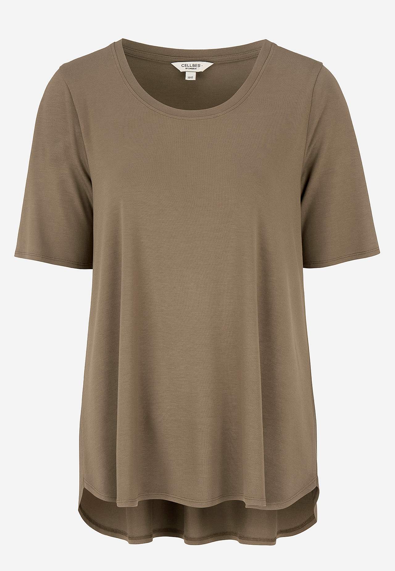 Jerseytop med korte ærmer