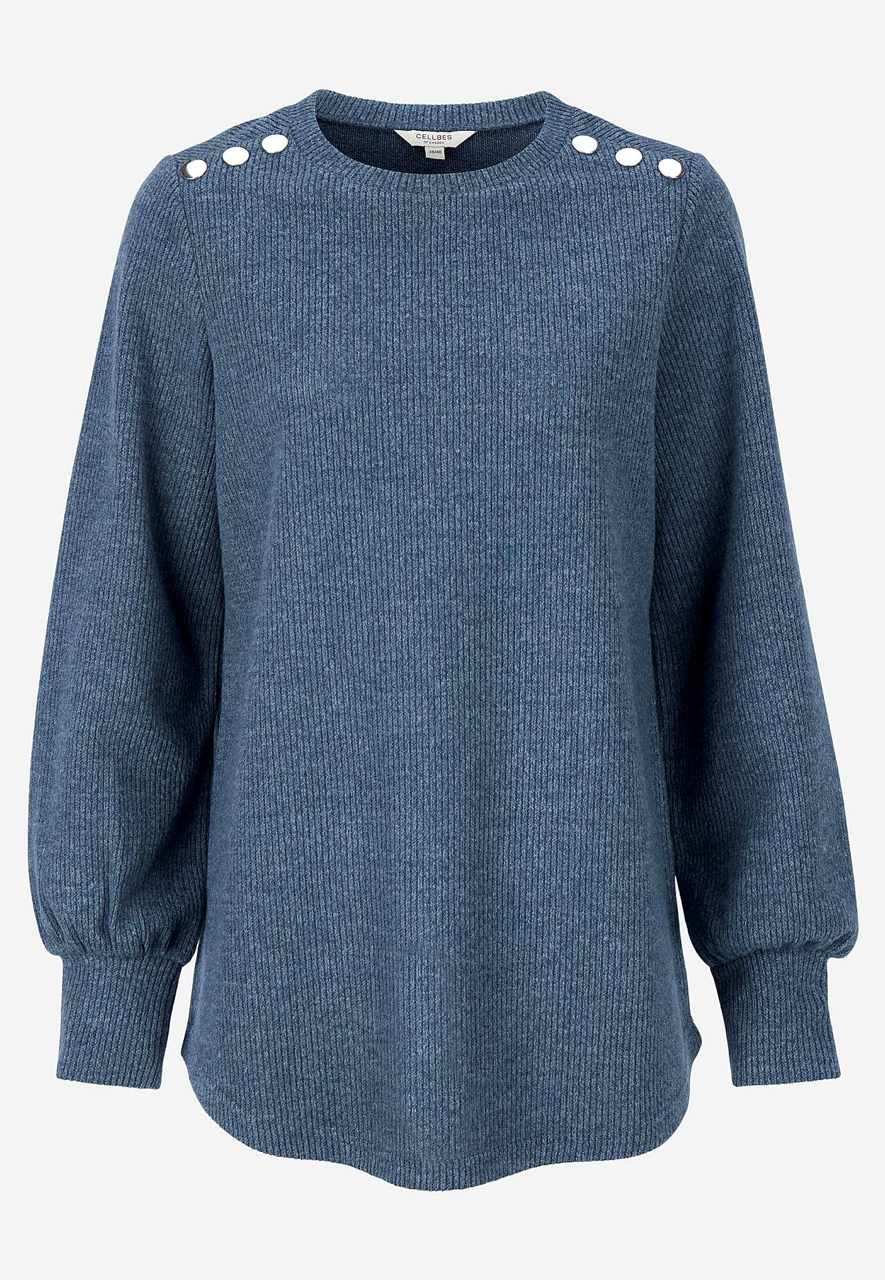 Blød jerseytrøje med knapper Beata