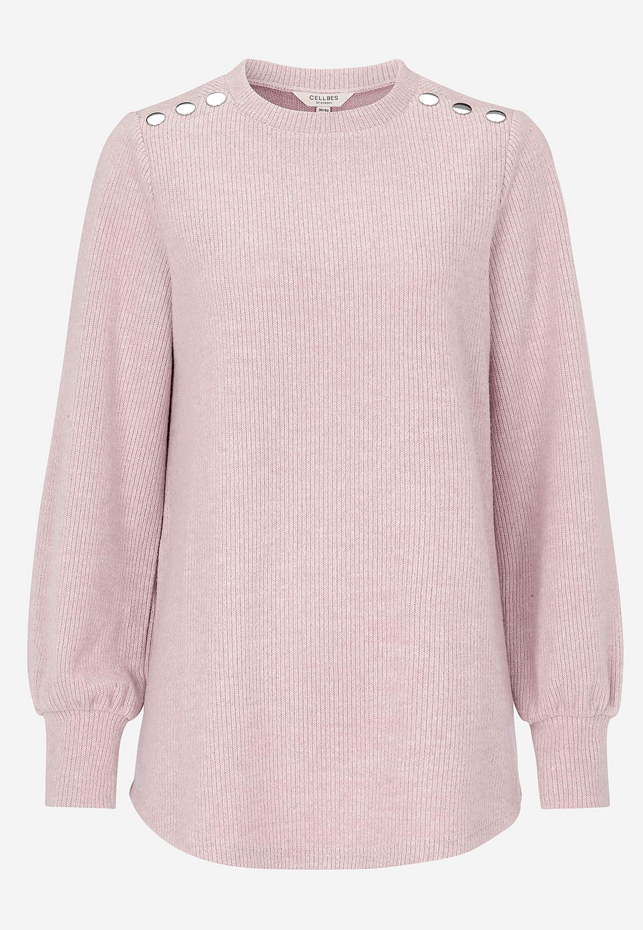 Blød jerseytrøje med knapper Beata