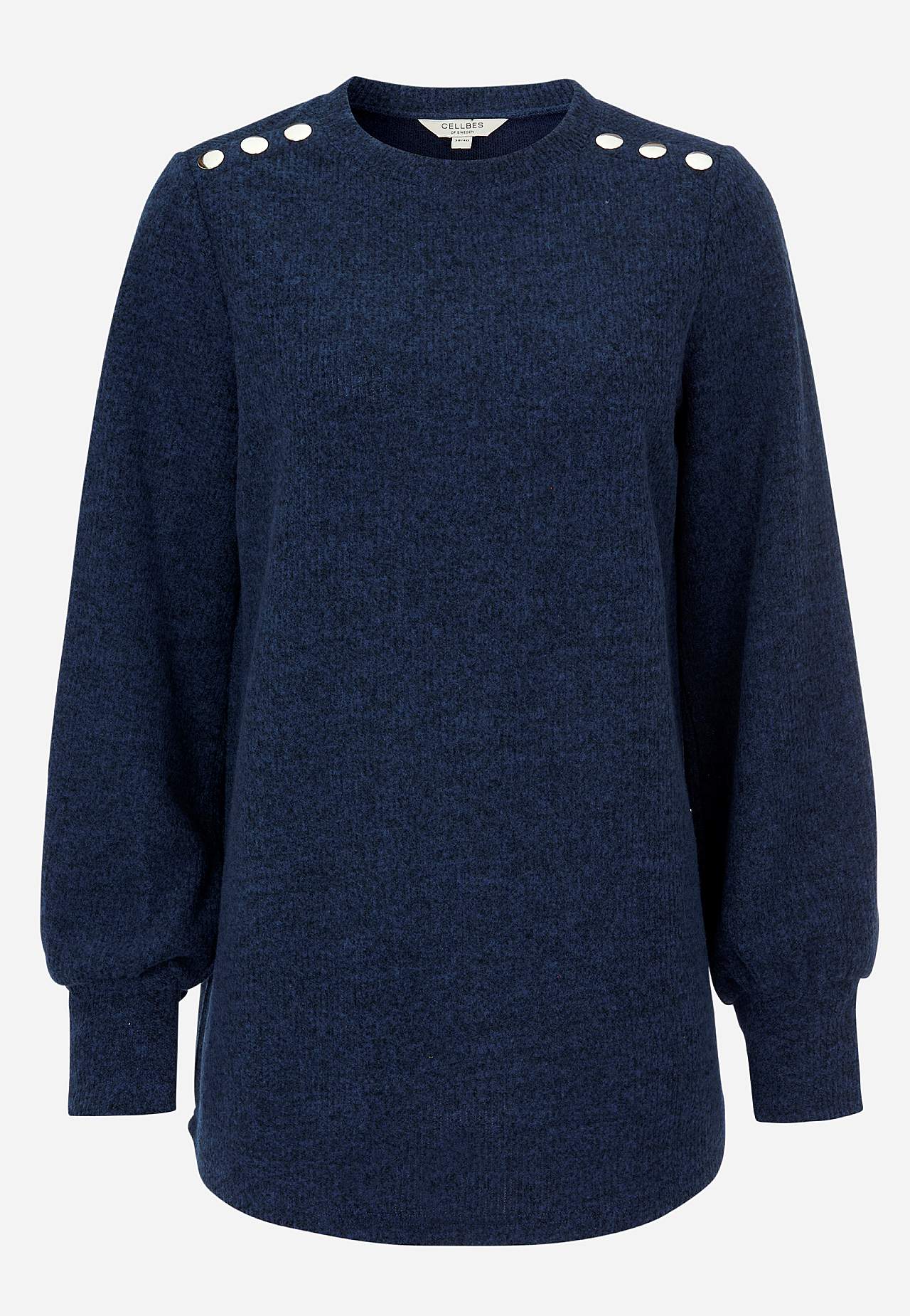 Blød jerseytrøje med knapper Beata