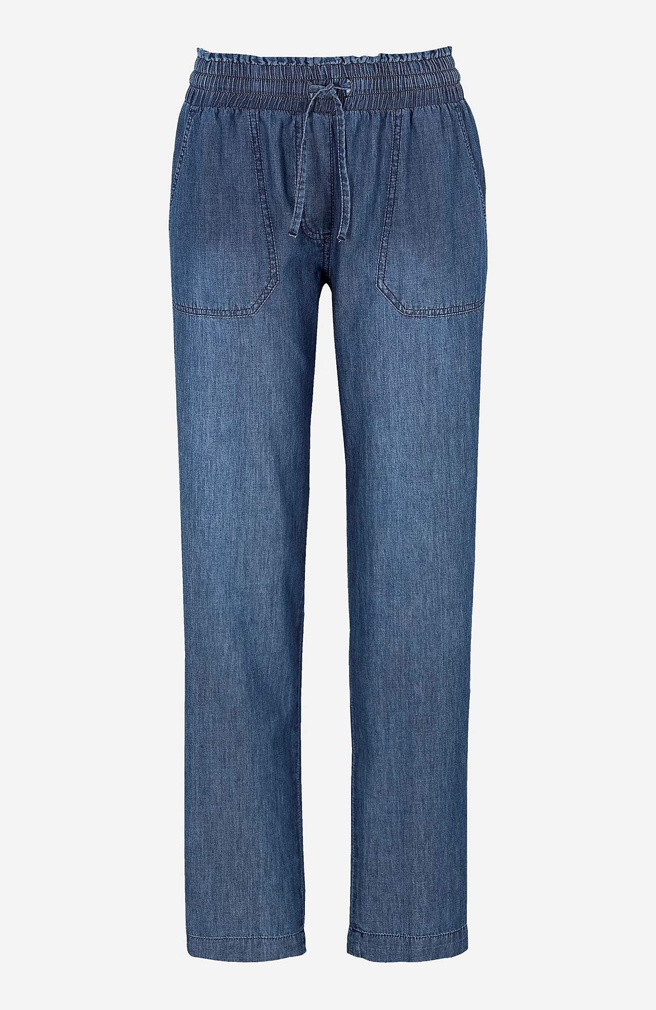 Lange bukser i blødvasket denim