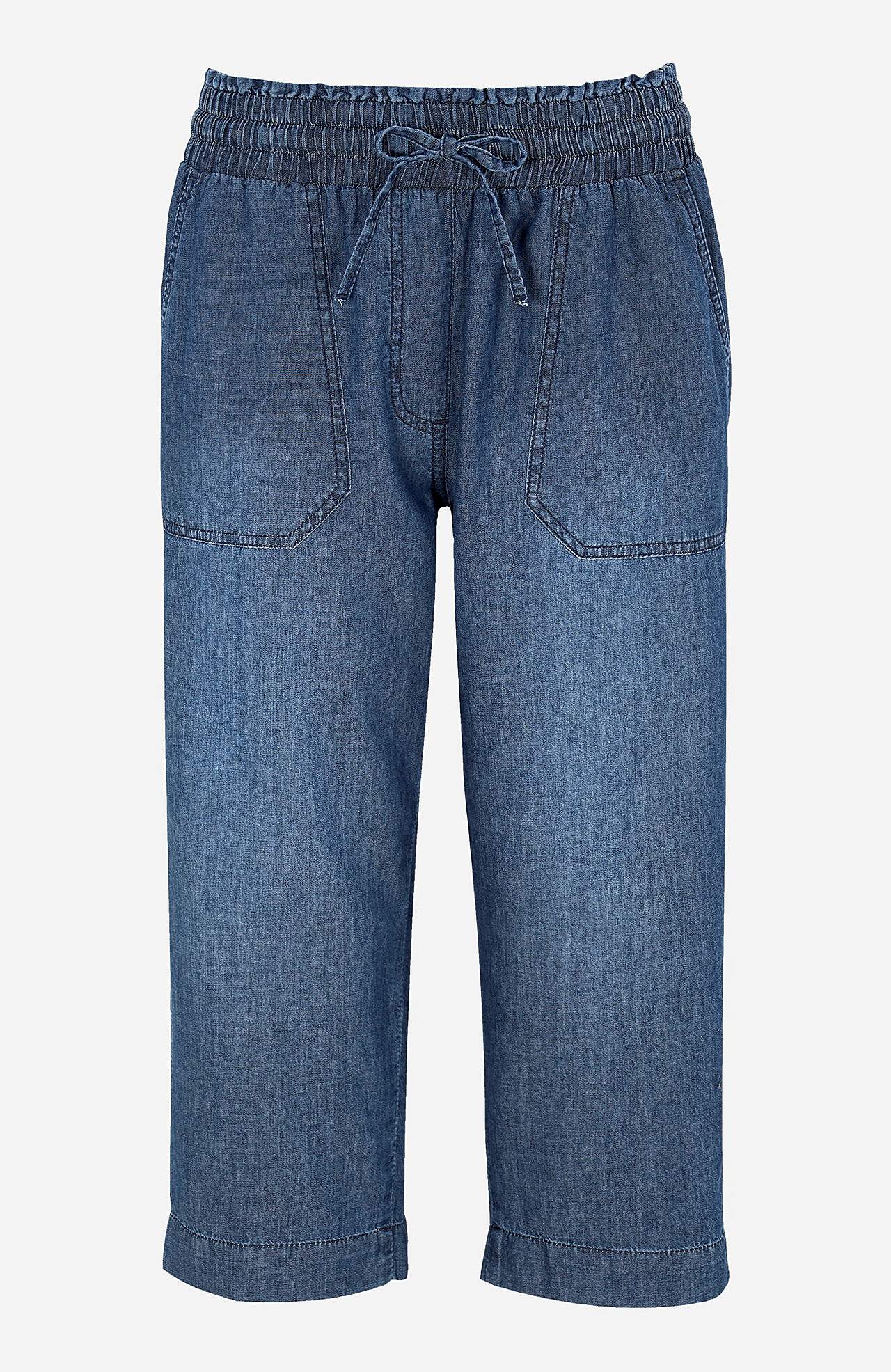 Uformelle capribukser i denim Jade