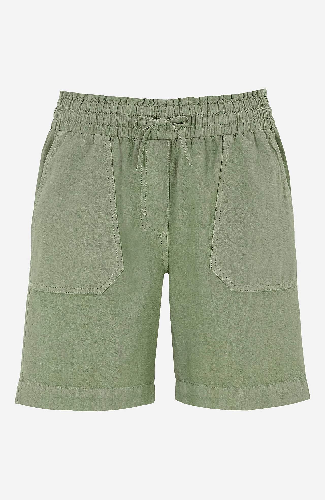 Shorts i vasket bomuld