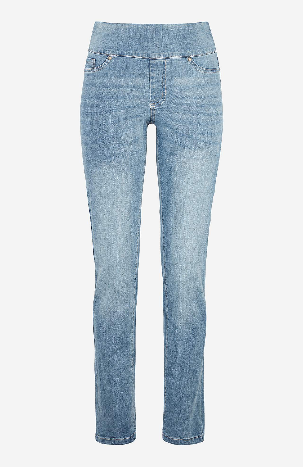 Elastisk jegging med høj elastisk talje - to længder Elin