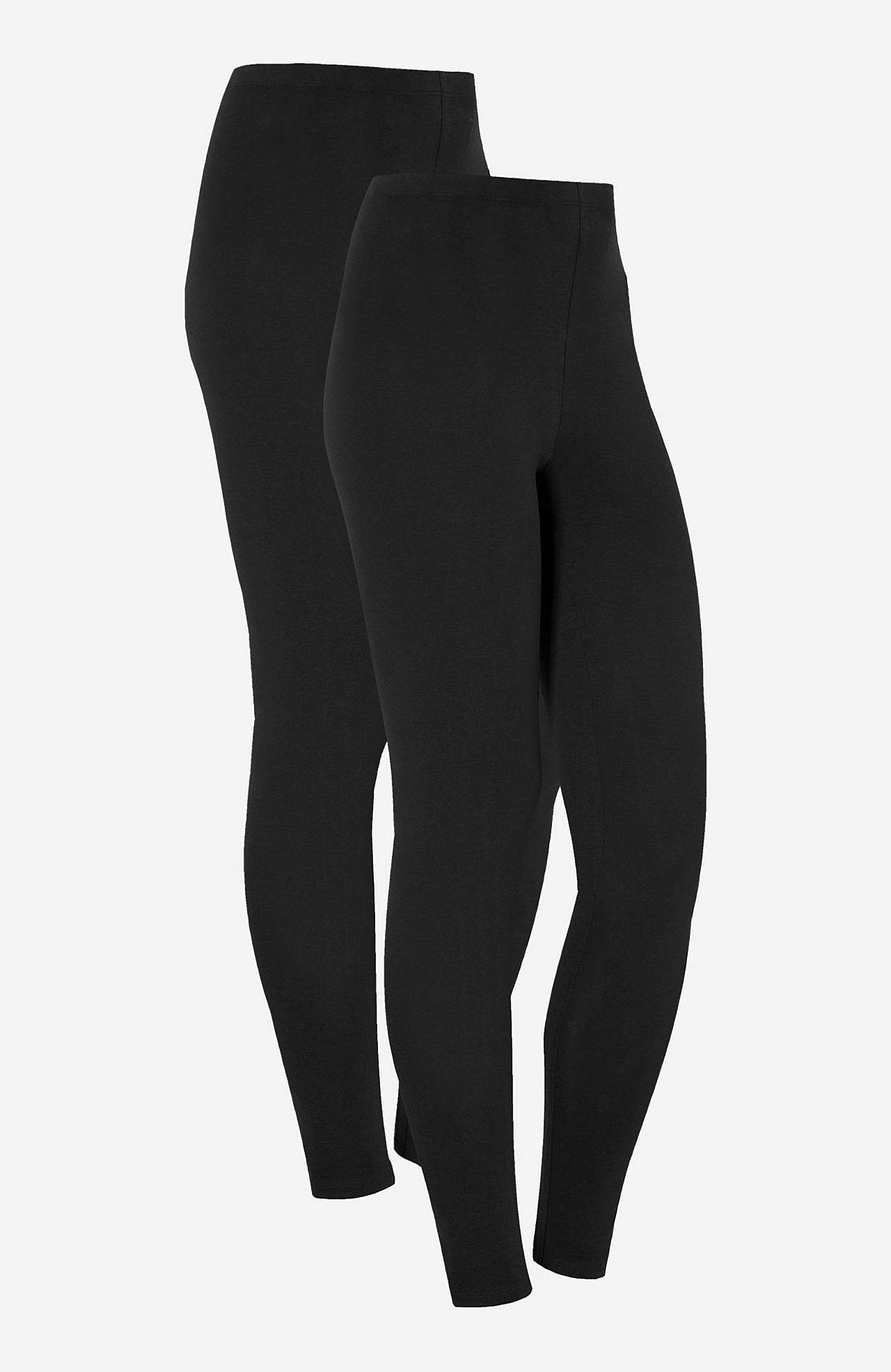 Leggings i bomuld 2-pack