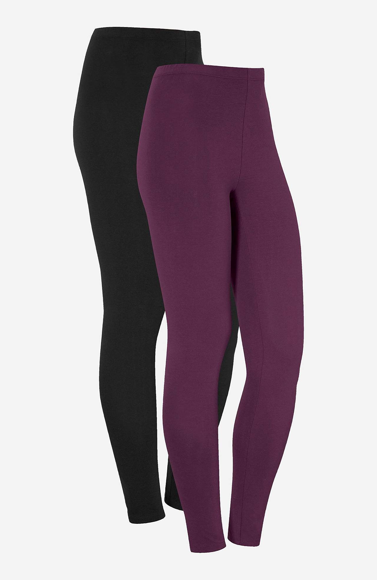 Leggings i bomuld 2-pack