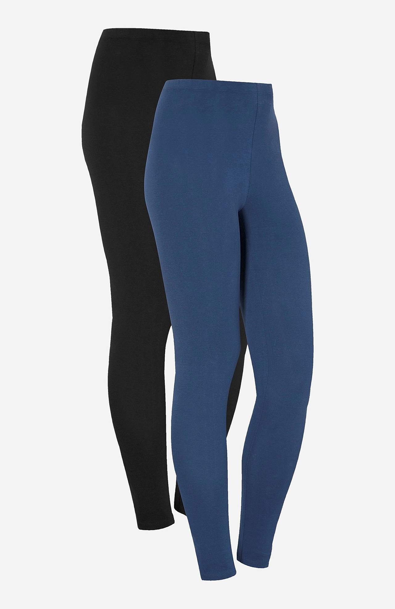 Leggings i bomuld 2-pack