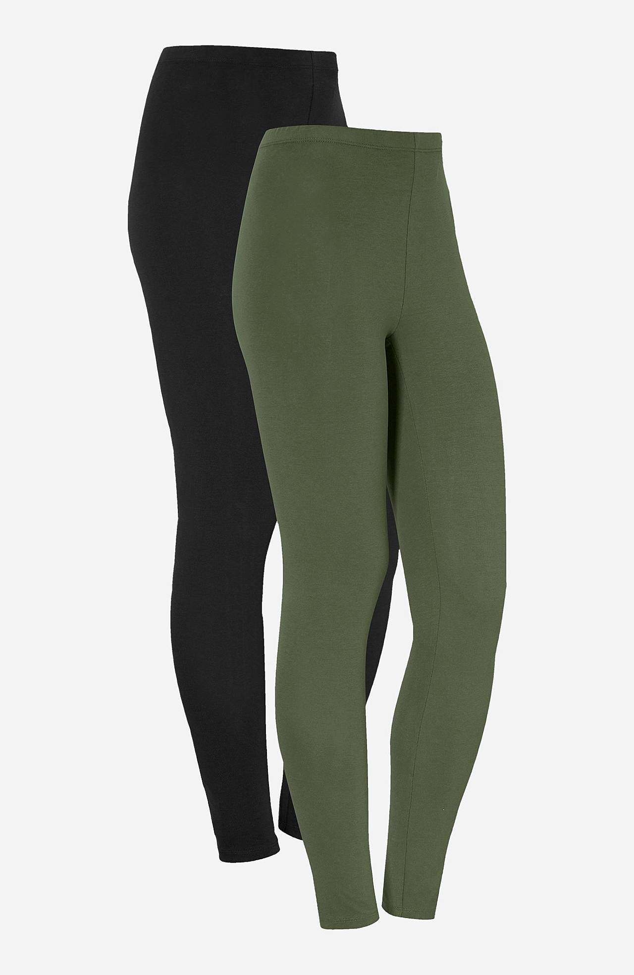 Leggings i bomuld 2-pack