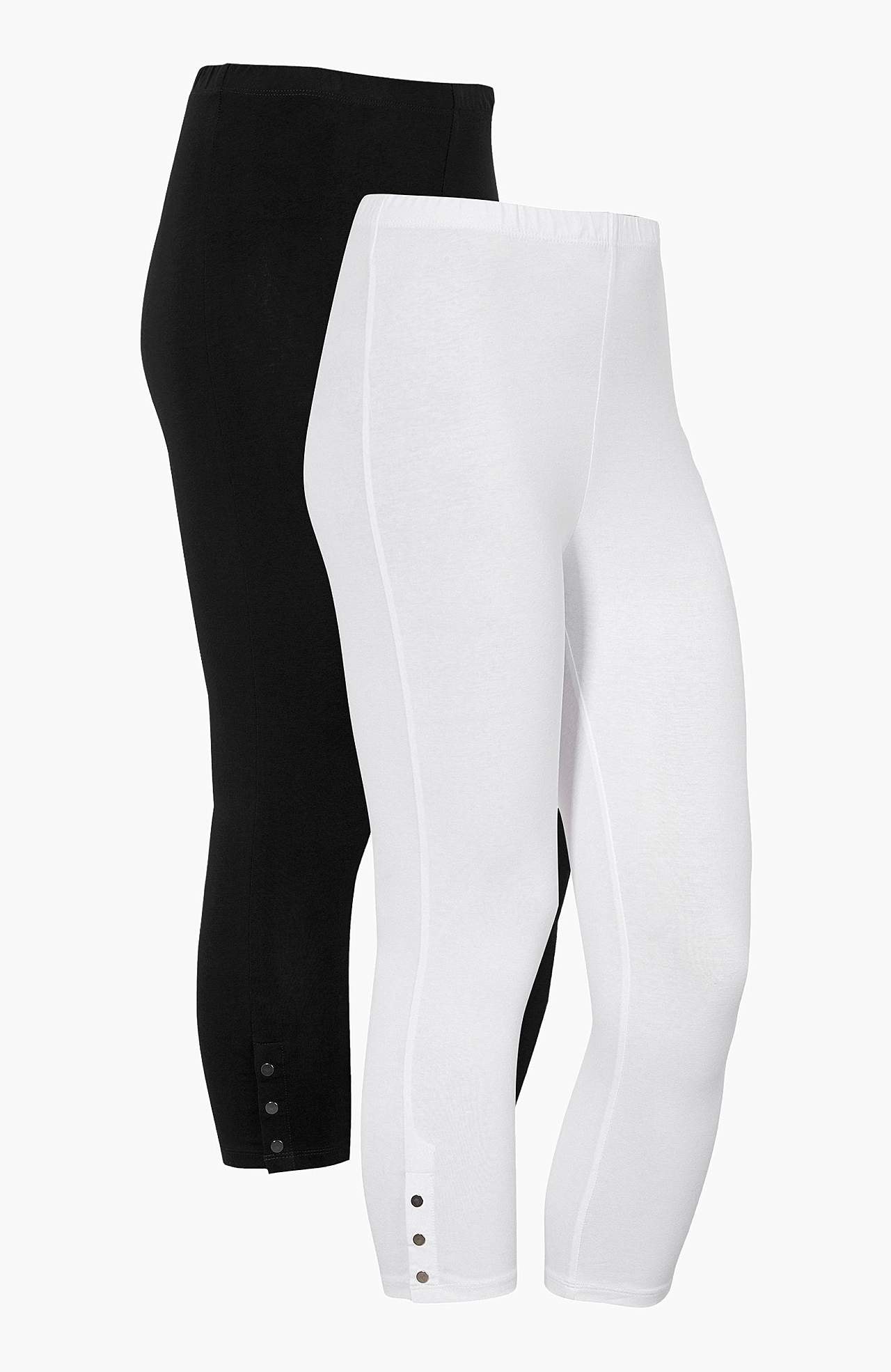Capri leggings med dejlige knapdetaljer Milly 2-pack