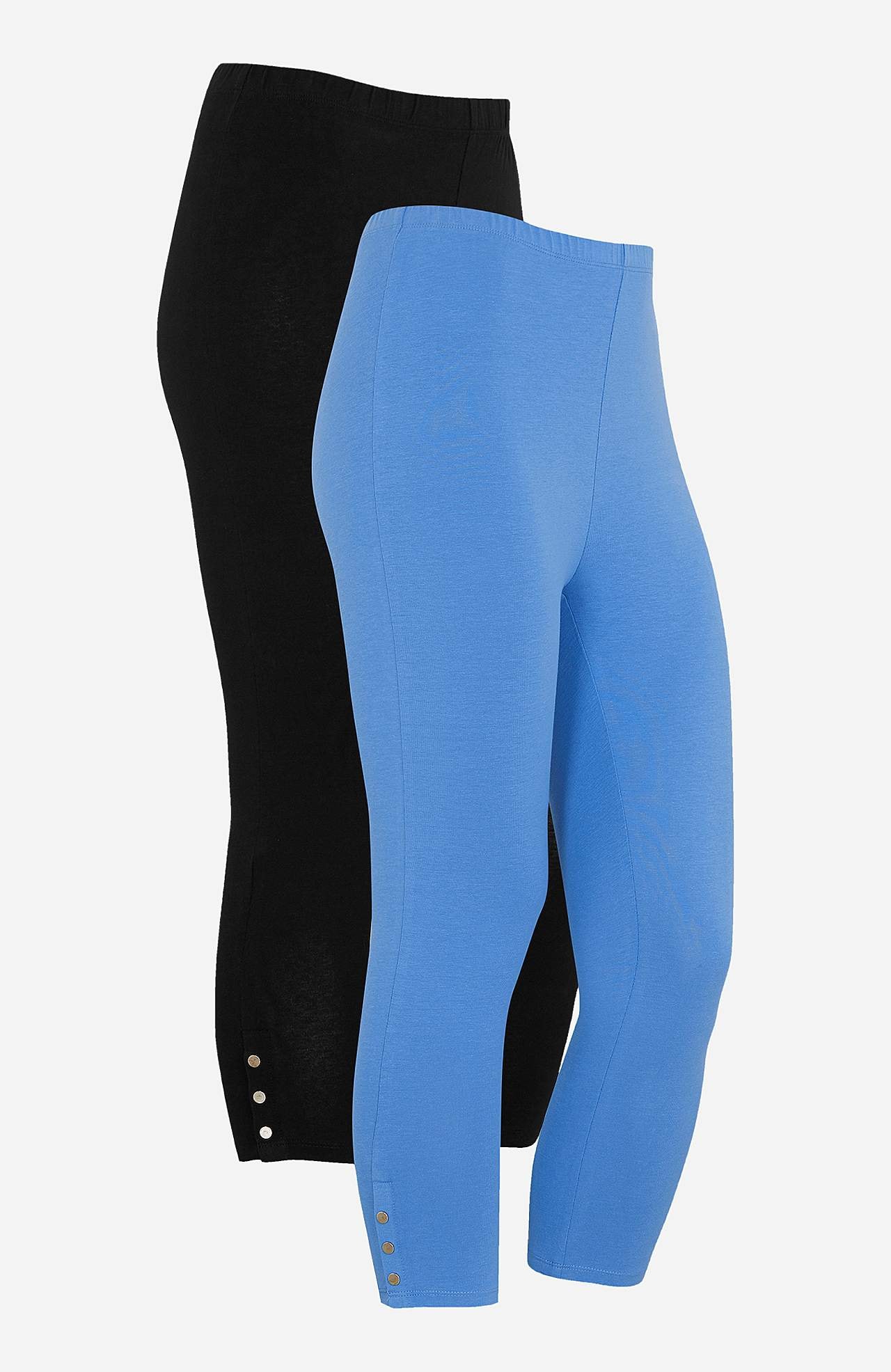 Capri leggings med dejlige knapdetaljer Milly 2-pack
