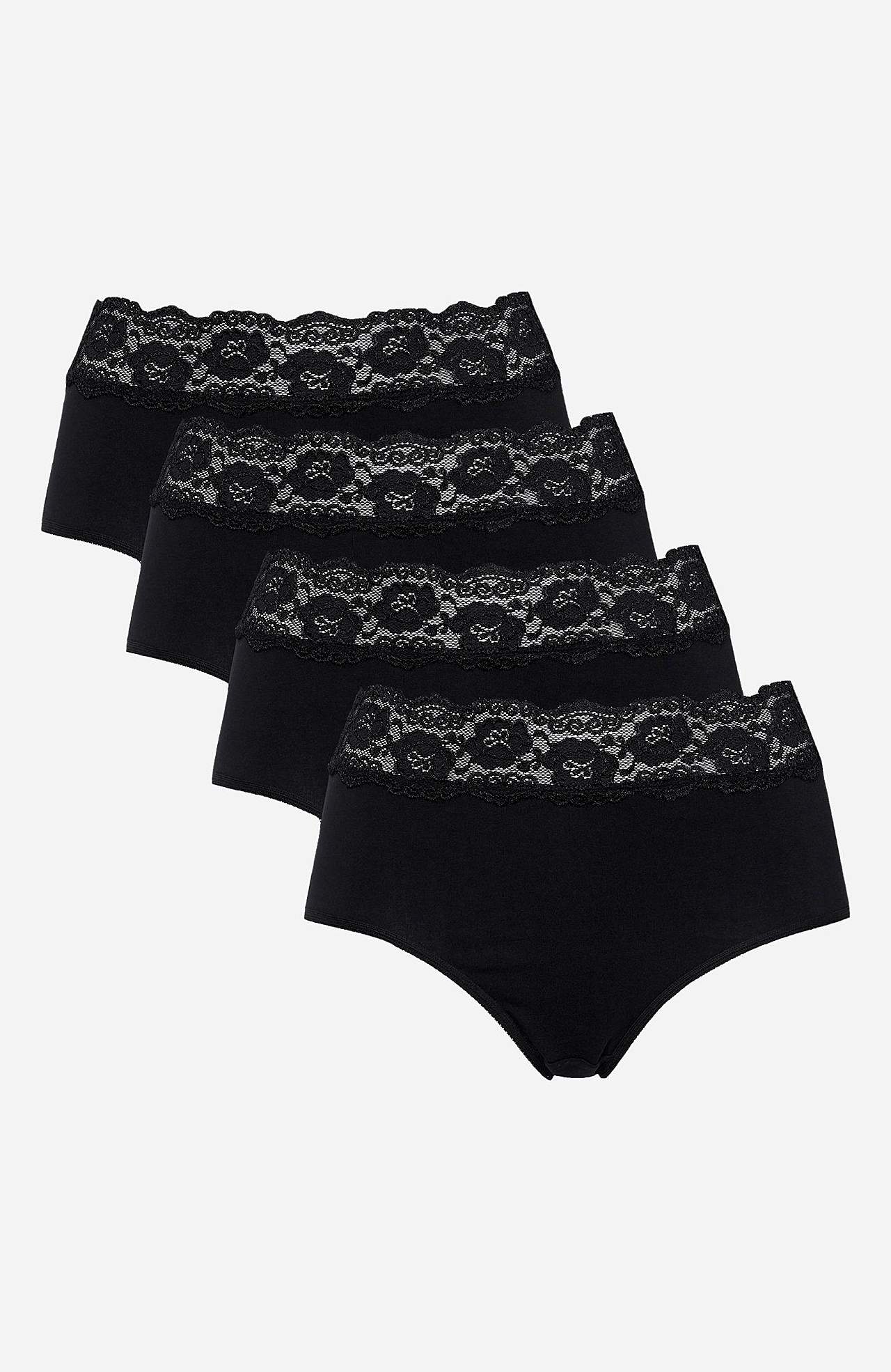 Miditrusse i bomuld 4-pack