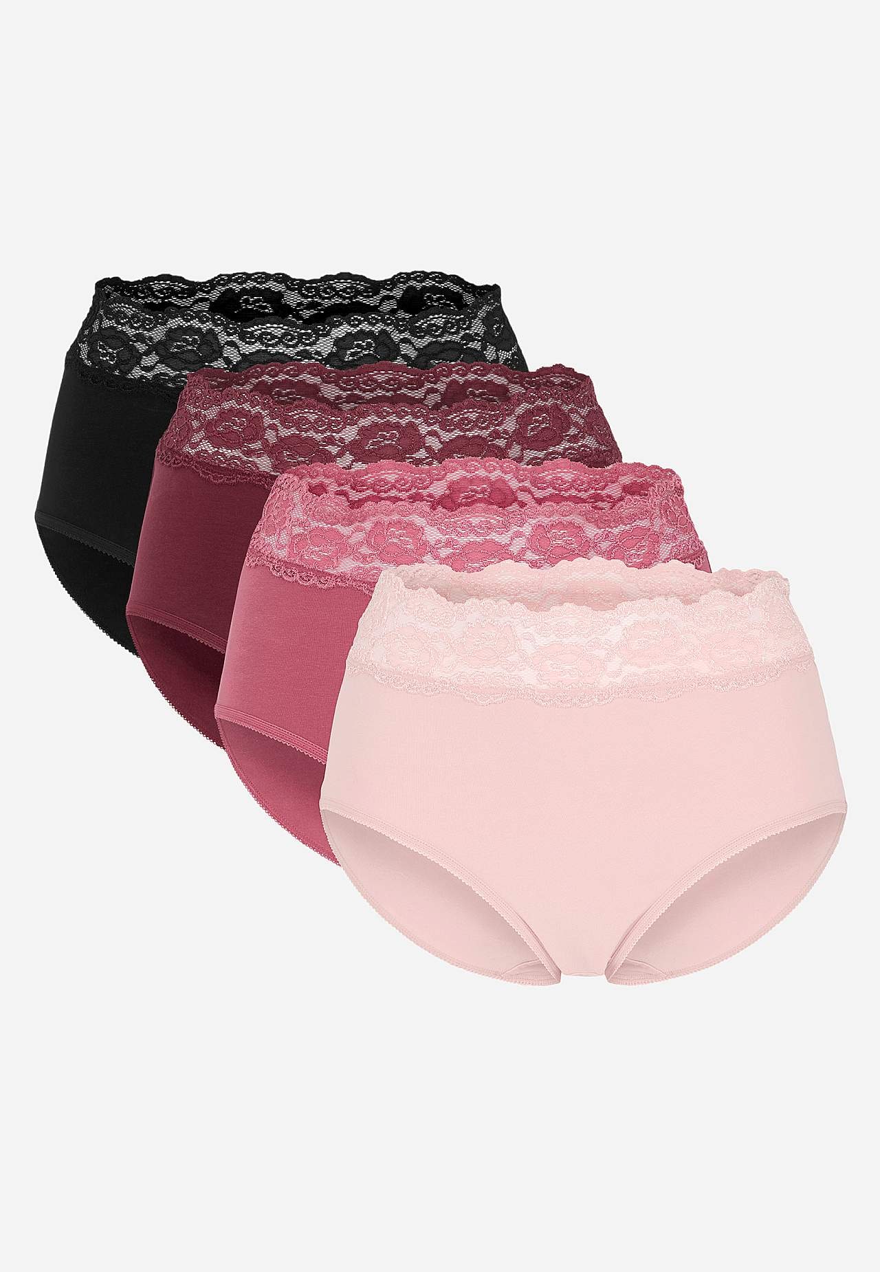 Miditrusse i bomuld 4-pack