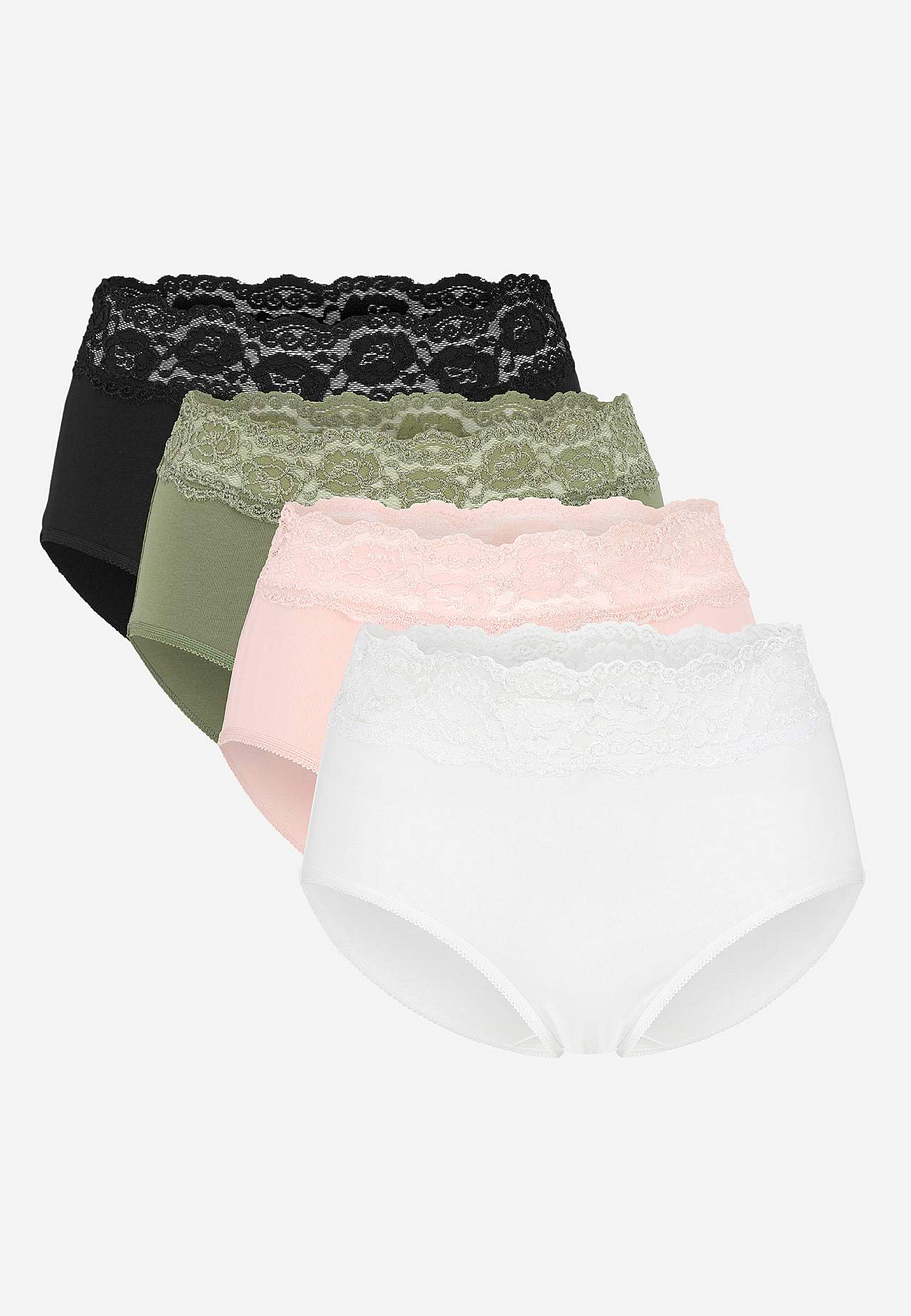 Miditrusse i bomuld 4-pack